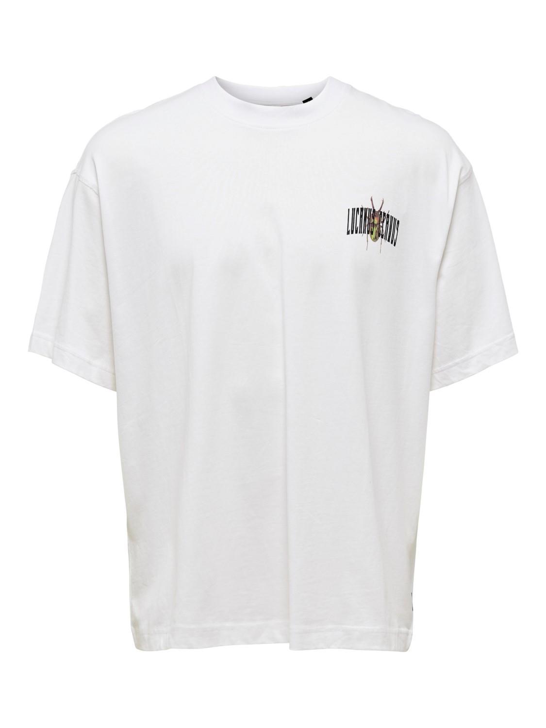 Only & Sons Erkek Bisiklet Yaka Baskılı T-shirt 22022638  - Only & Sons - 22022638