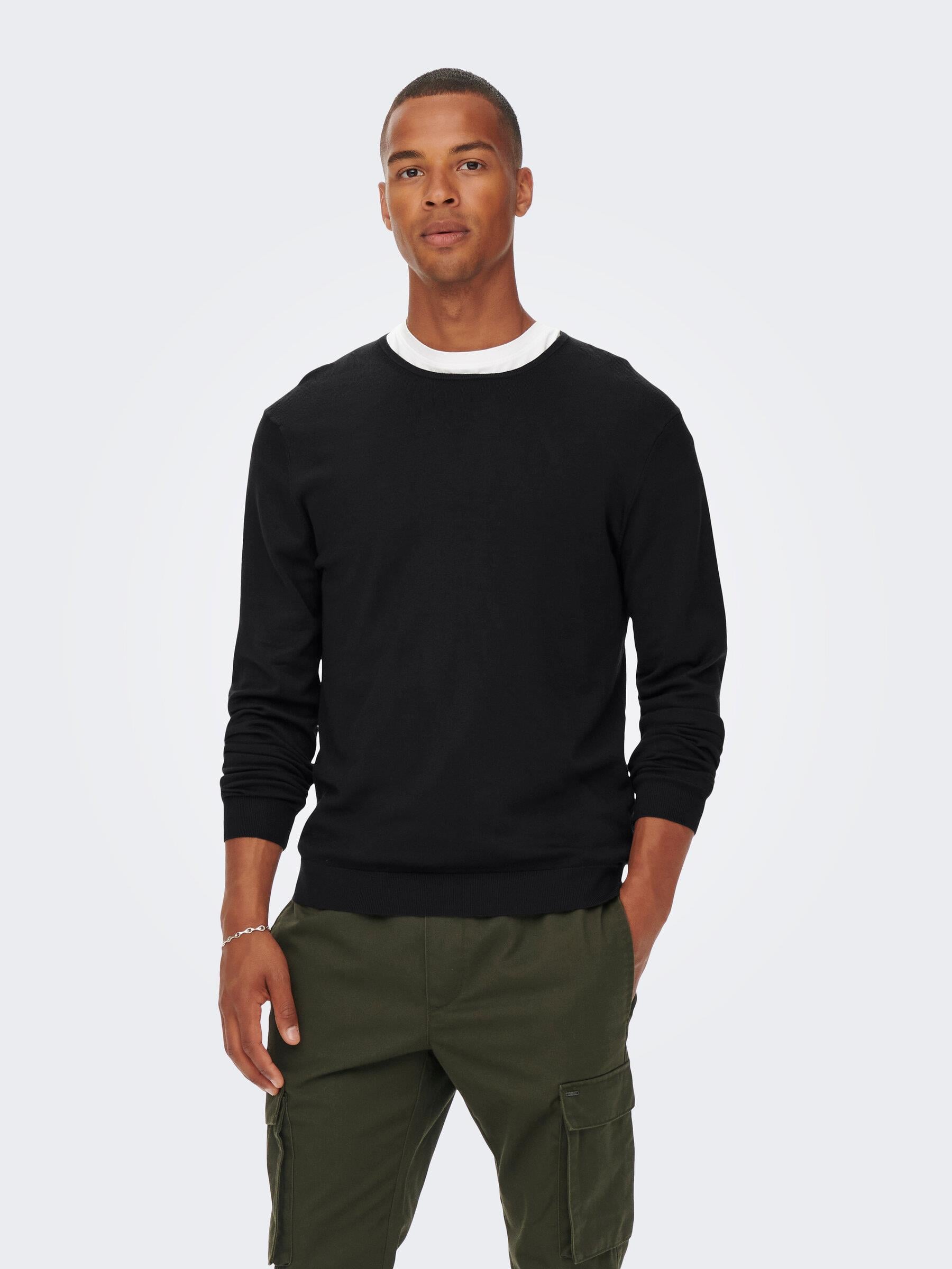 Only & Sons Erkek Bisiklet Yaka Regular Fit Kazak - 22020088 - Only & Sons - 22020088