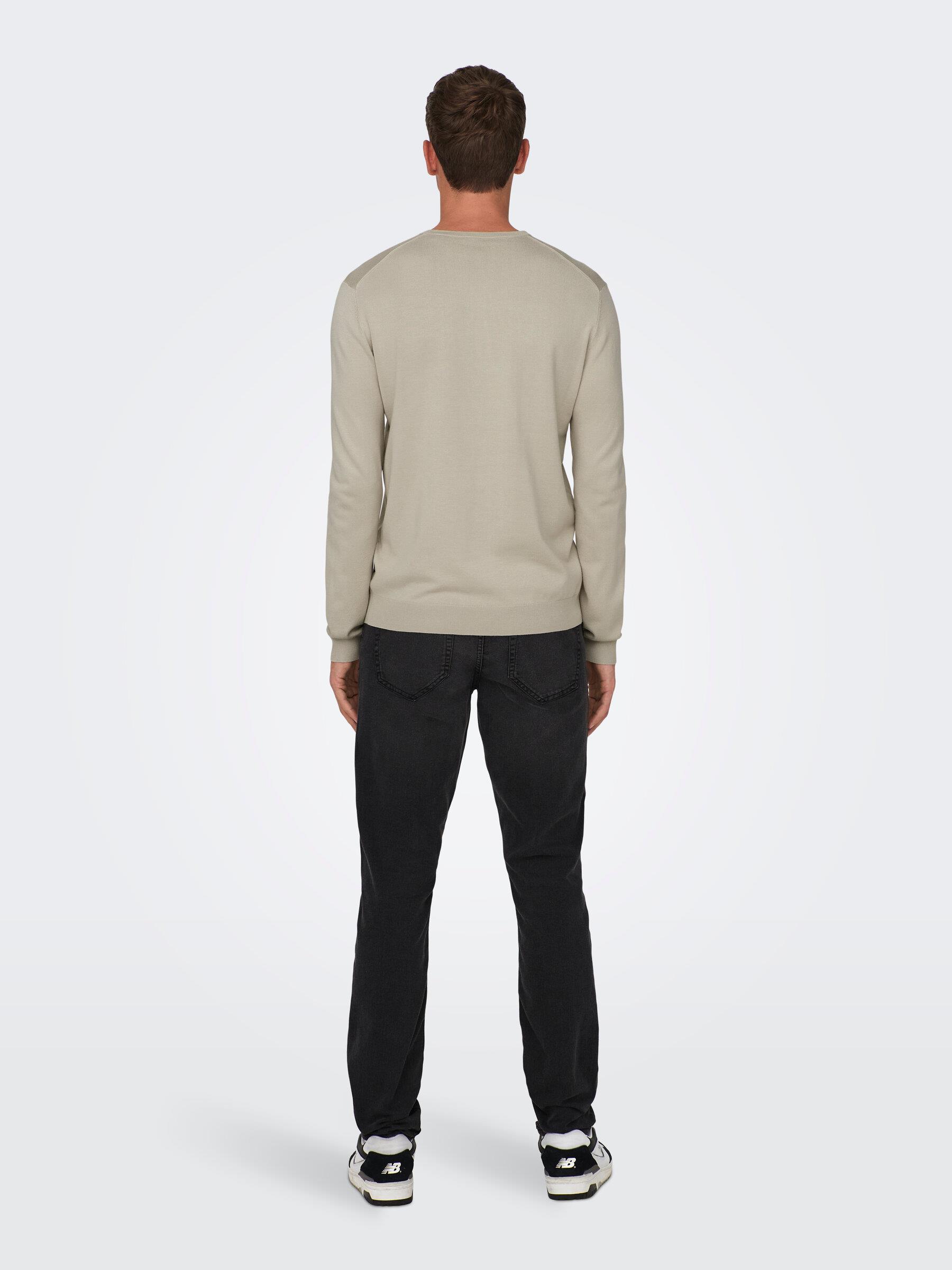 Only & Sons Erkek Bisiklet Yaka Regular Fit Kazak - 22020088 - Only & Sons - 22020088