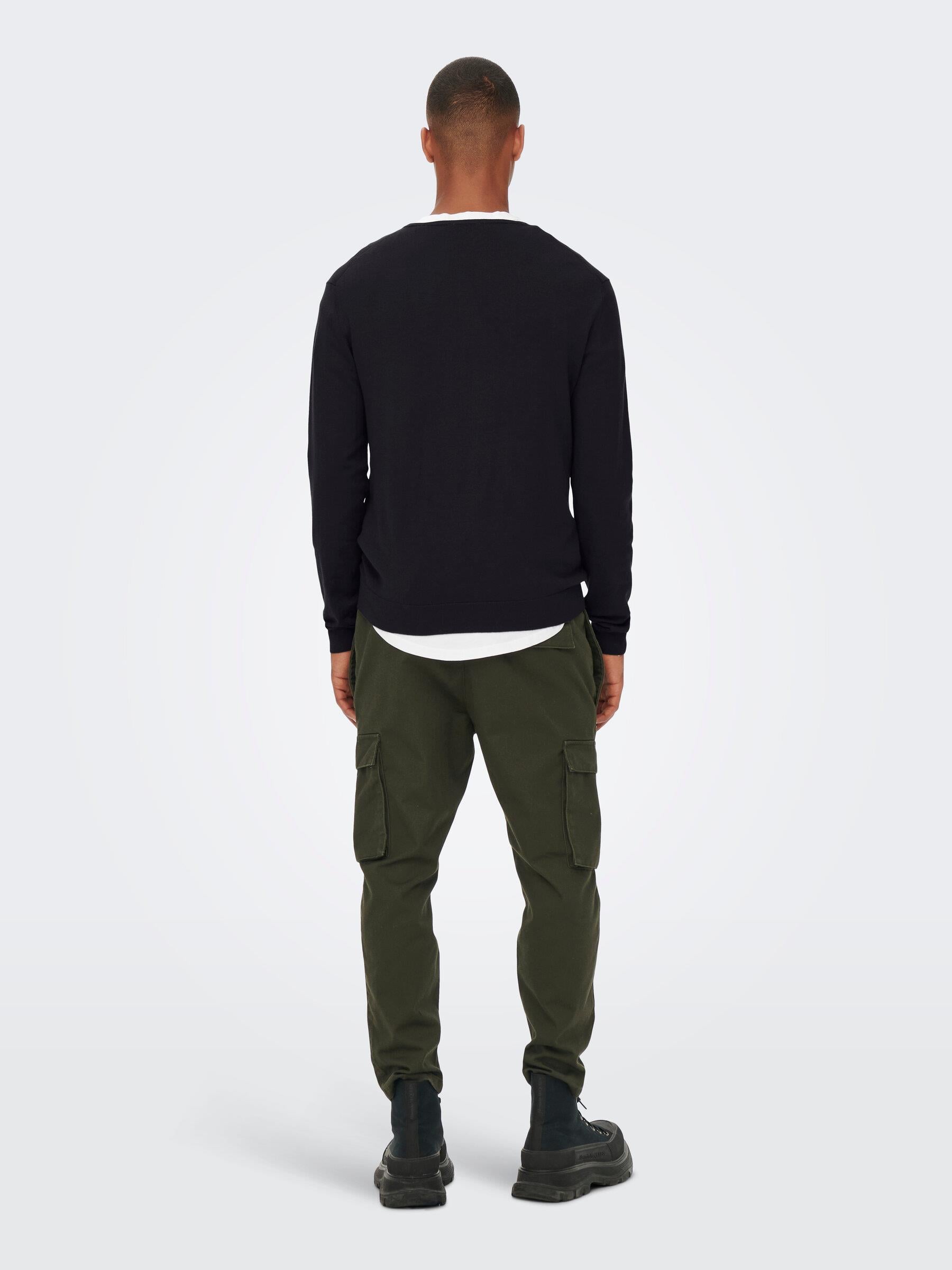 Only & Sons Erkek Bisiklet Yaka Regular Fit Kazak - 22020088 - Only & Sons - 22020088
