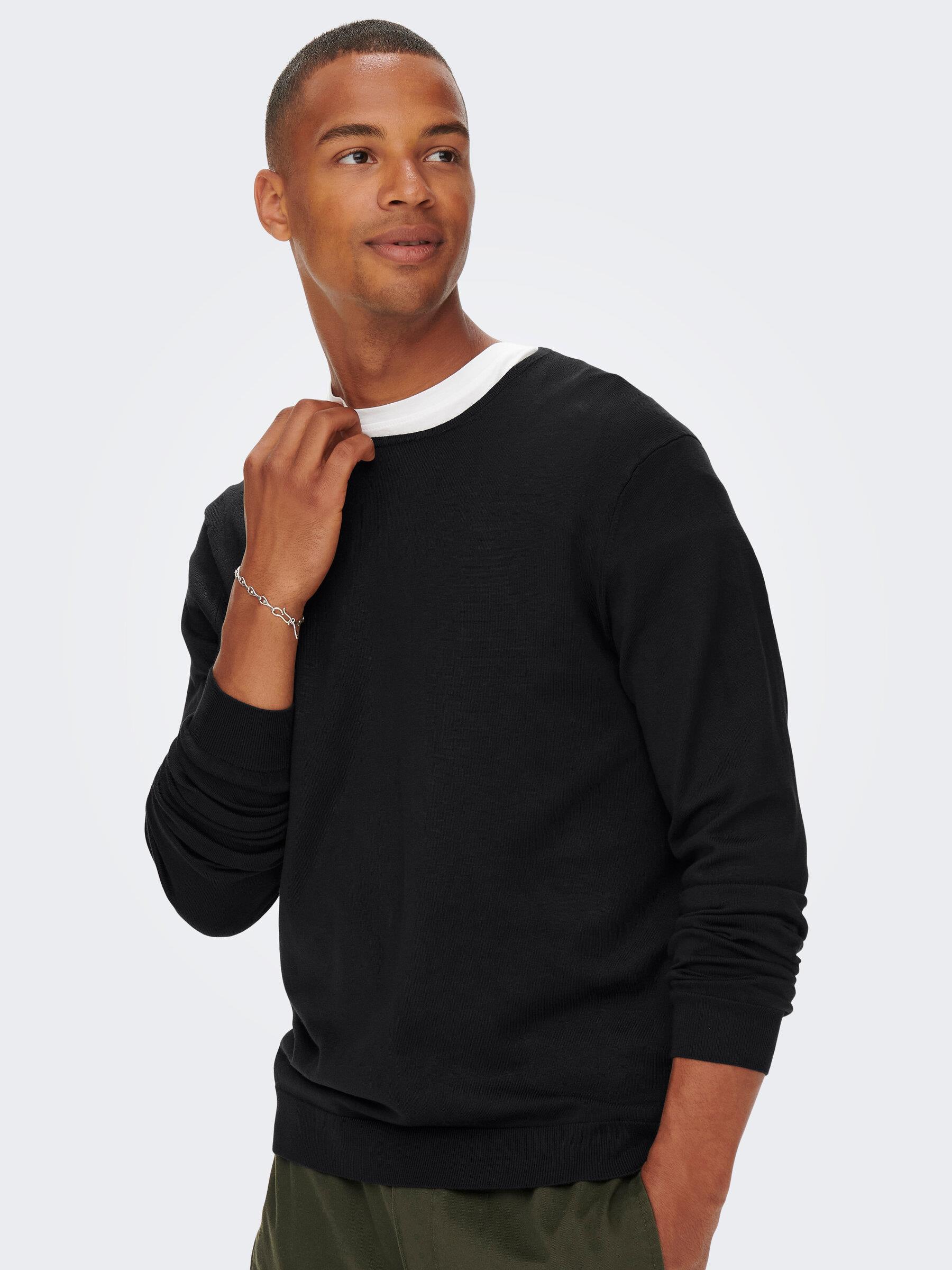 Only & Sons Erkek Bisiklet Yaka Regular Fit Kazak - 22020088 - Only & Sons - 22020088