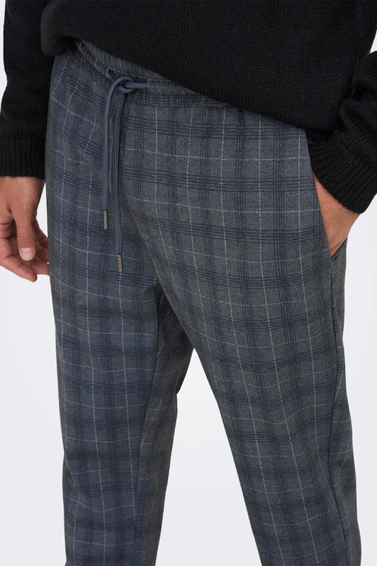 Only & Sons Erkek Casual Çizgili Günlük Jogger Pantolon ONSLINUS - 22024456  - Only & Sons - 22024456
