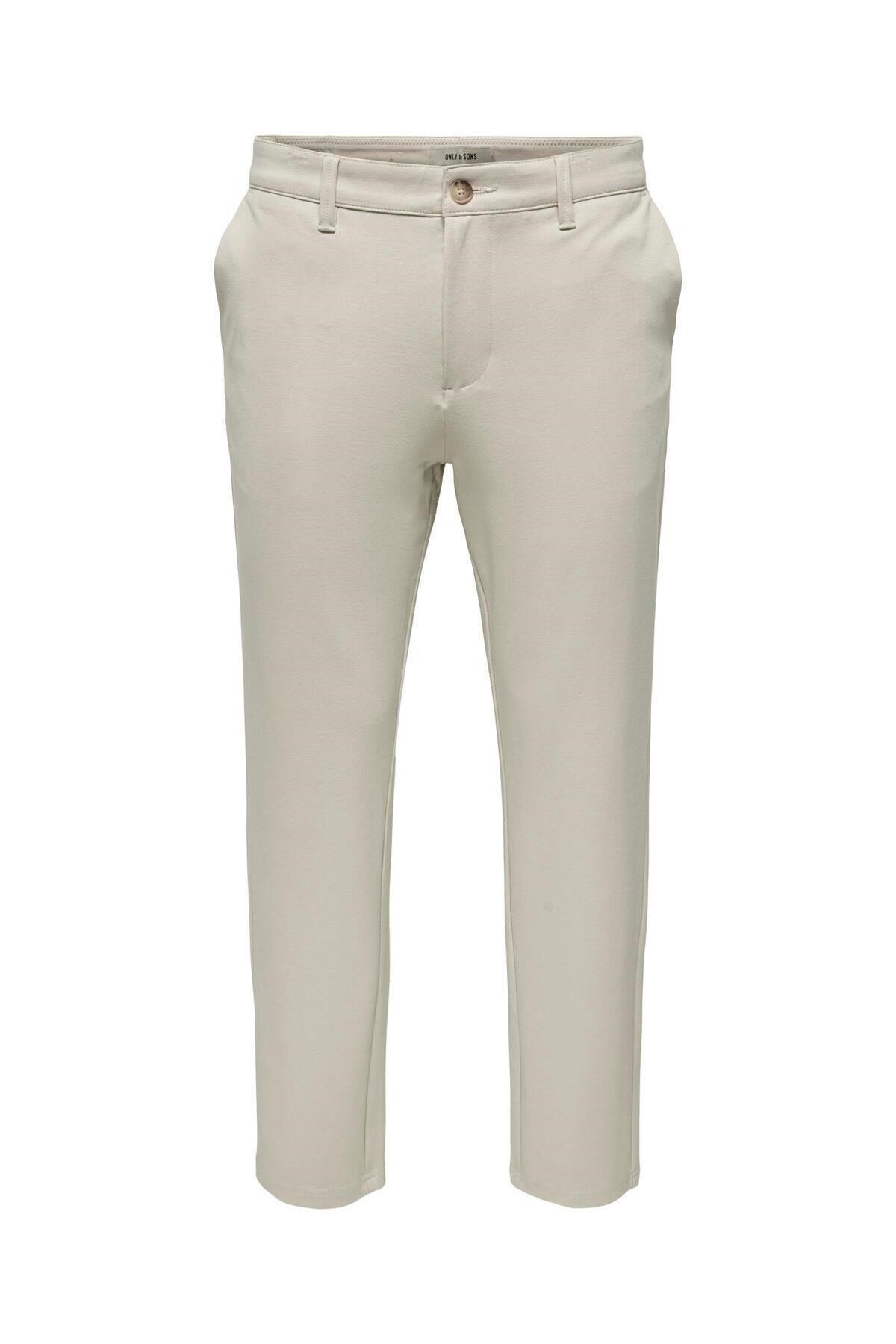 Only & Sons Erkek Chino Krem Pantolon - 22037907 - Only & Sons - 22037907-1