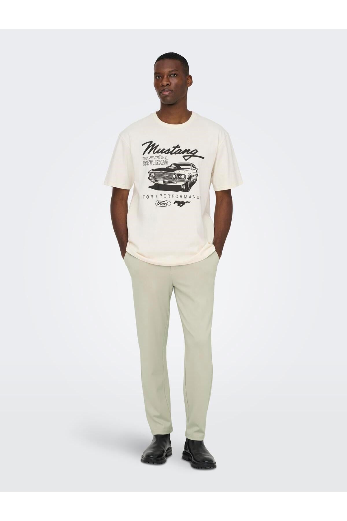 Only & Sons Erkek Chino Krem Pantolon - 22037907 - Only & Sons - 22037907-1