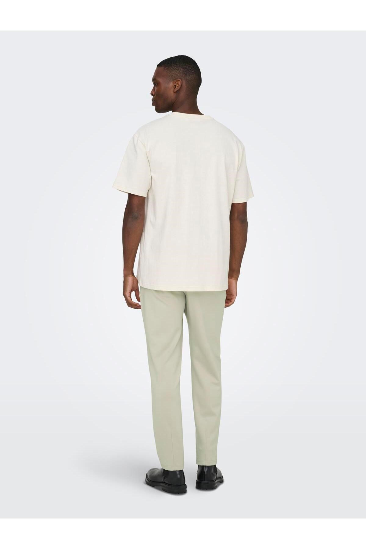 Only & Sons Erkek Chino Krem Pantolon - 22037907 - Only & Sons - 22037907-1