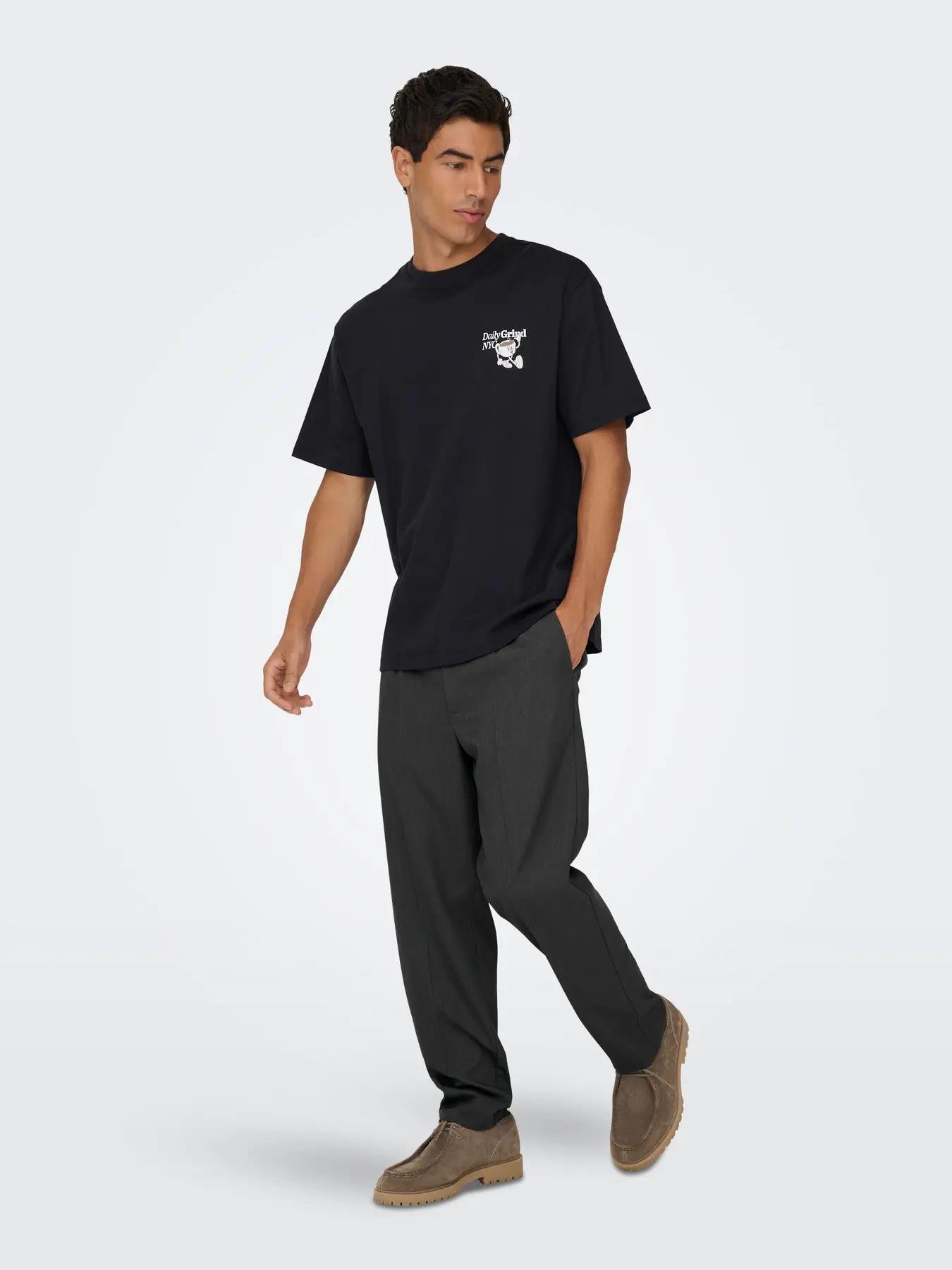 Only & Sons Erkek Chino Siyah Pantolon - 22035160 - Only & Sons - 22035160
