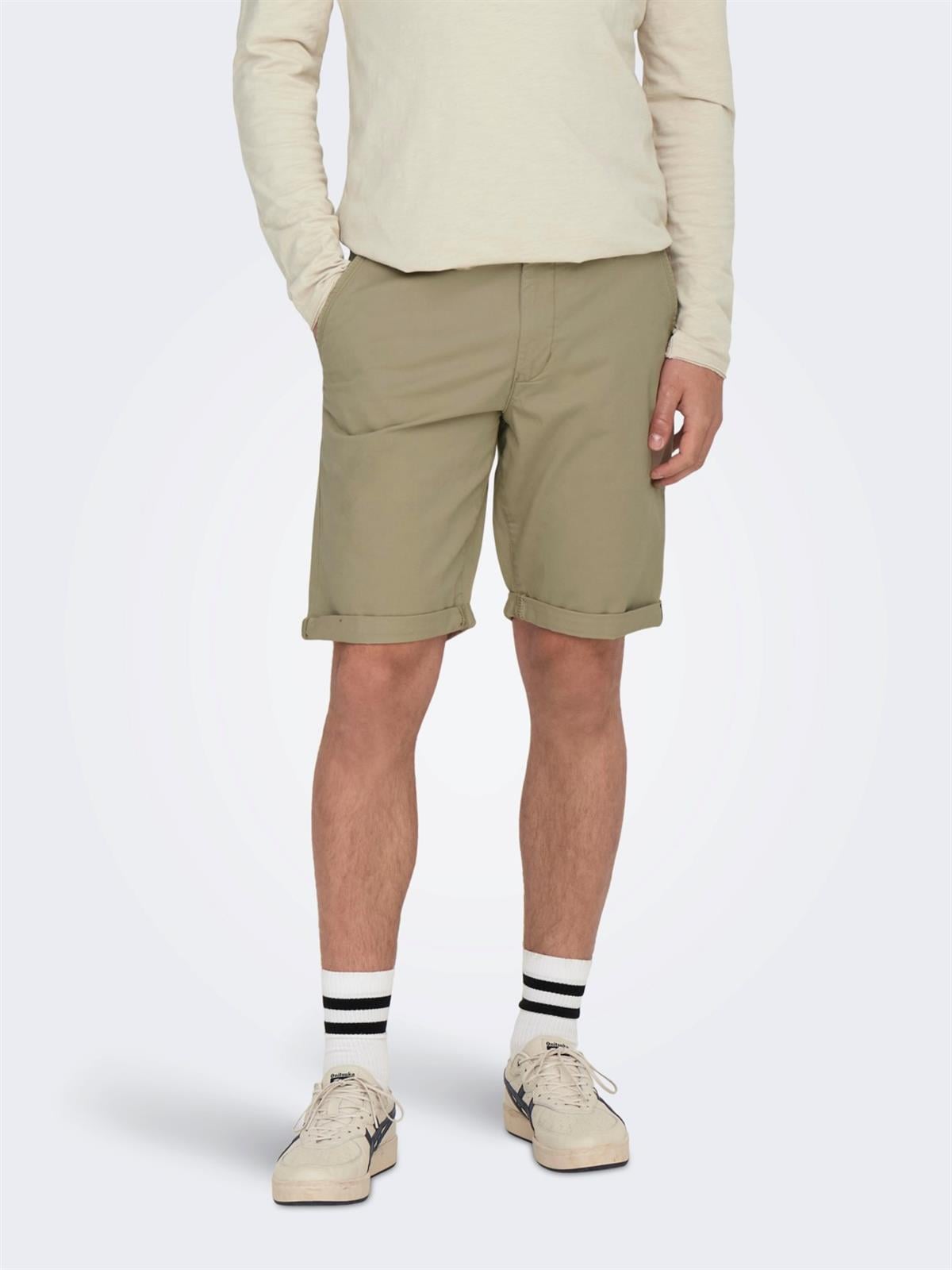 Only & Sons Erkek Chino Şort ONSPETER REG TWILL 4481 SHORTS 22024481 - Only & Sons - 22024481