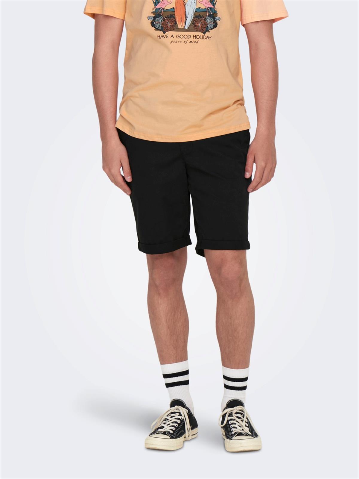 Only & Sons Erkek Chino Şort ONSPETER REG TWILL 4481 SHORTS 22024481 - Only & Sons - 22024481