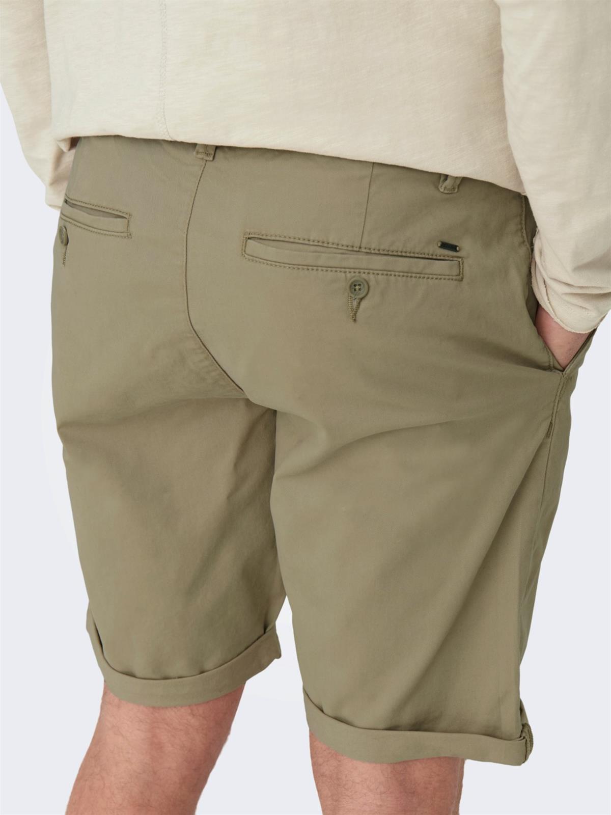 Only & Sons Erkek Chino Şort ONSPETER REG TWILL 4481 SHORTS 22024481 - Only & Sons - 22024481