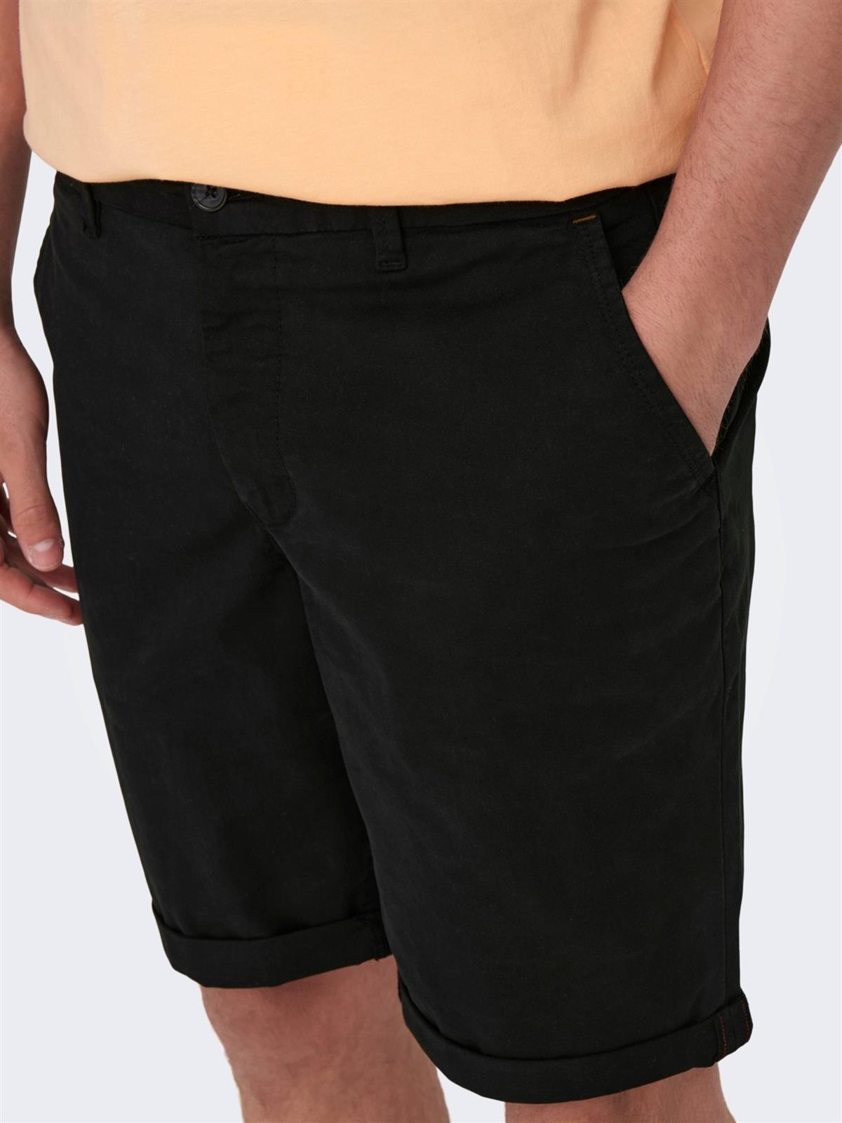Only & Sons Erkek Chino Şort ONSPETER REG TWILL 4481 SHORTS 22024481 - Only & Sons - 22024481