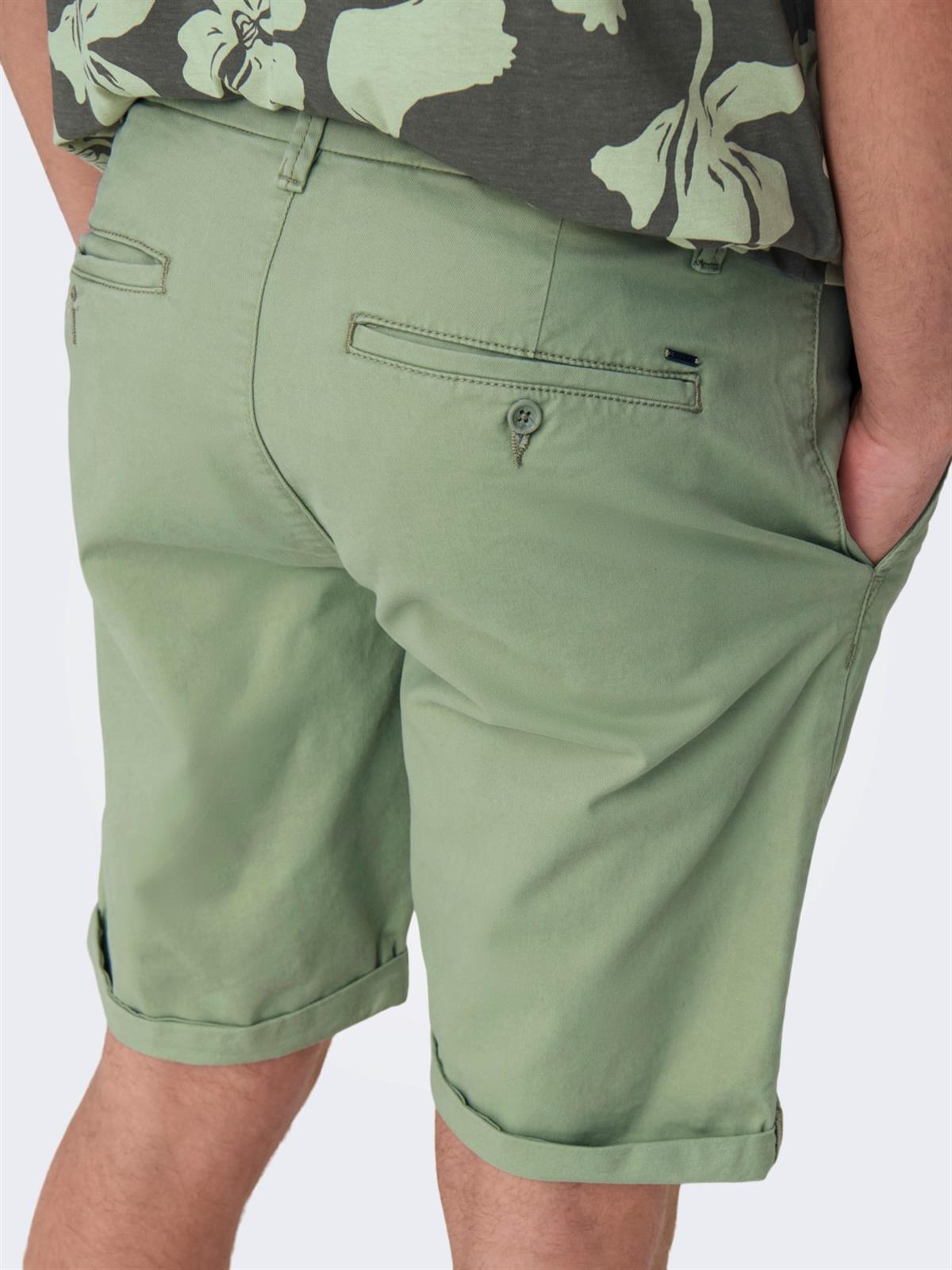 Only & Sons Erkek Chino Şort ONSPETER REG TWILL 4481 SHORTS 22024481 - Only & Sons - 22024481