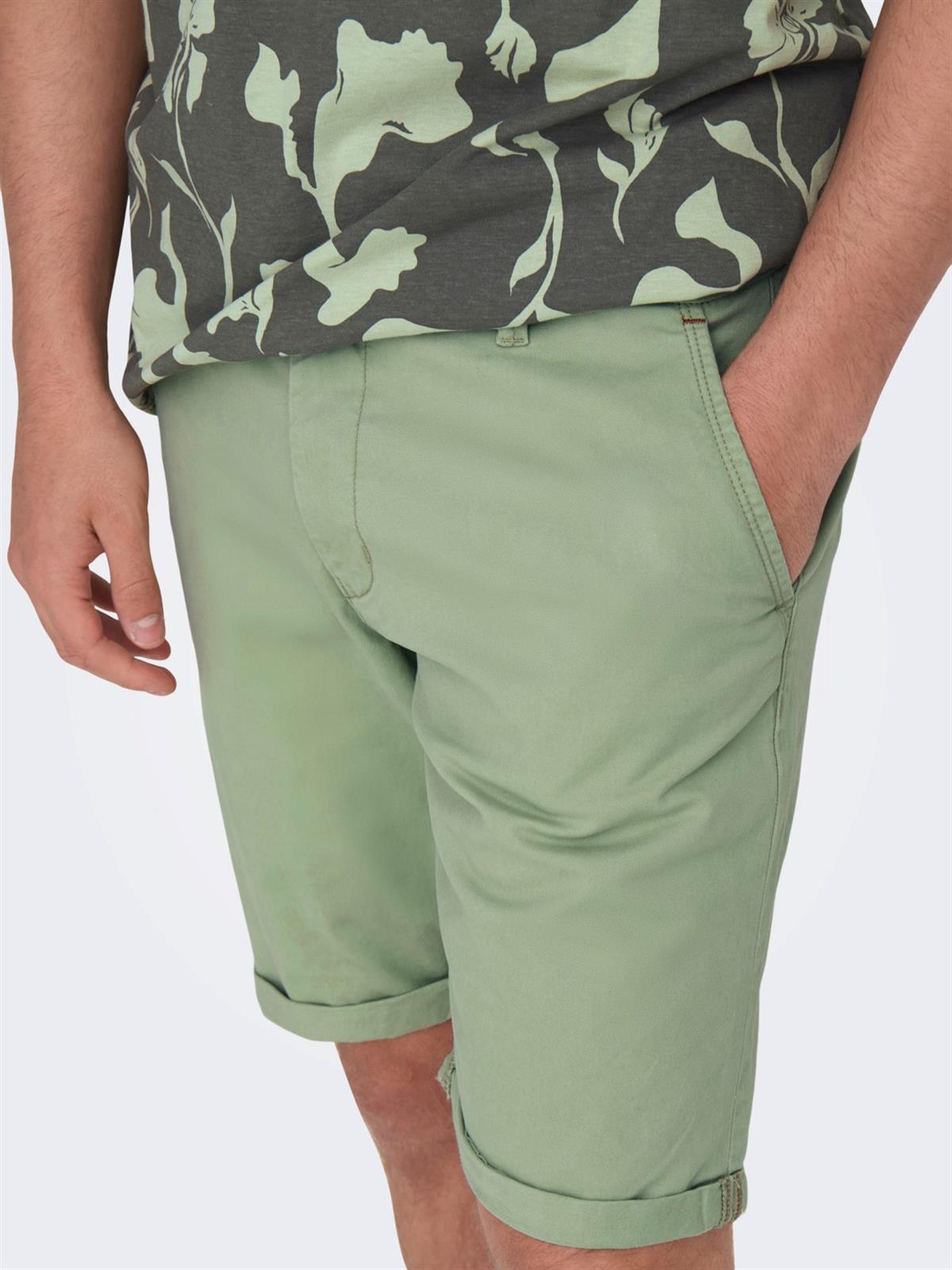 Only & Sons Erkek Chino Şort ONSPETER REG TWILL 4481 SHORTS 22024481 - Only & Sons - 22024481