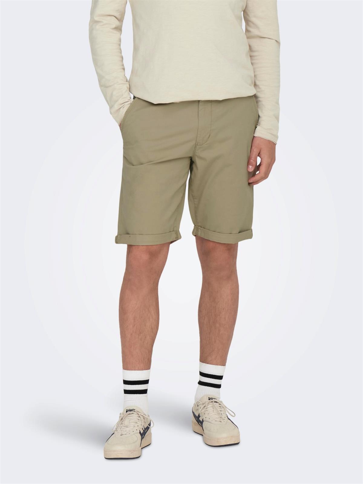 Only & Sons Erkek Chino Şort ONSPETER REG TWILL 4481 SHORTS 22024481 - Only & Sons - 22024481