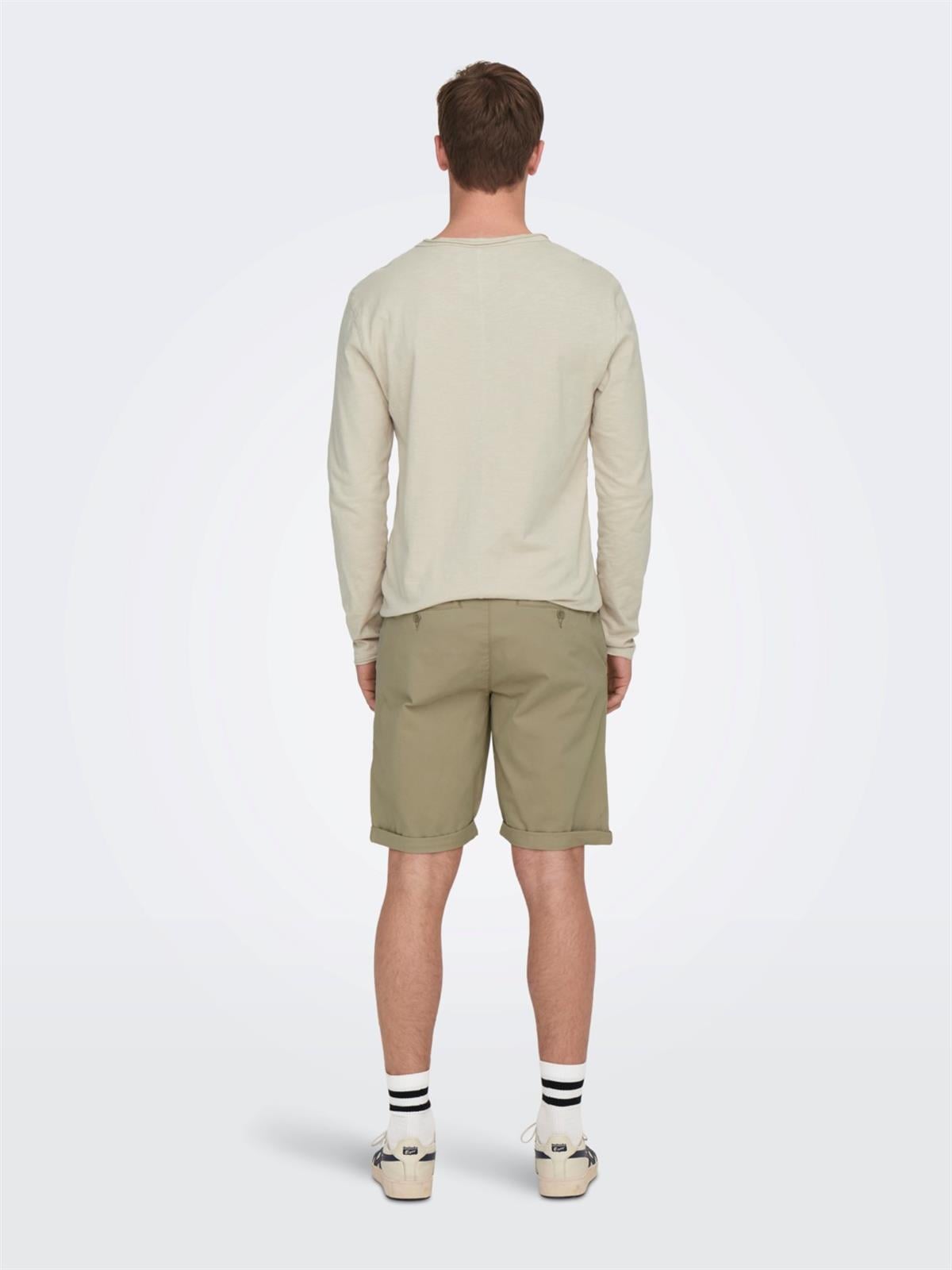Only & Sons Erkek Chino Şort ONSPETER REG TWILL 4481 SHORTS 22024481 - Only & Sons - 22024481