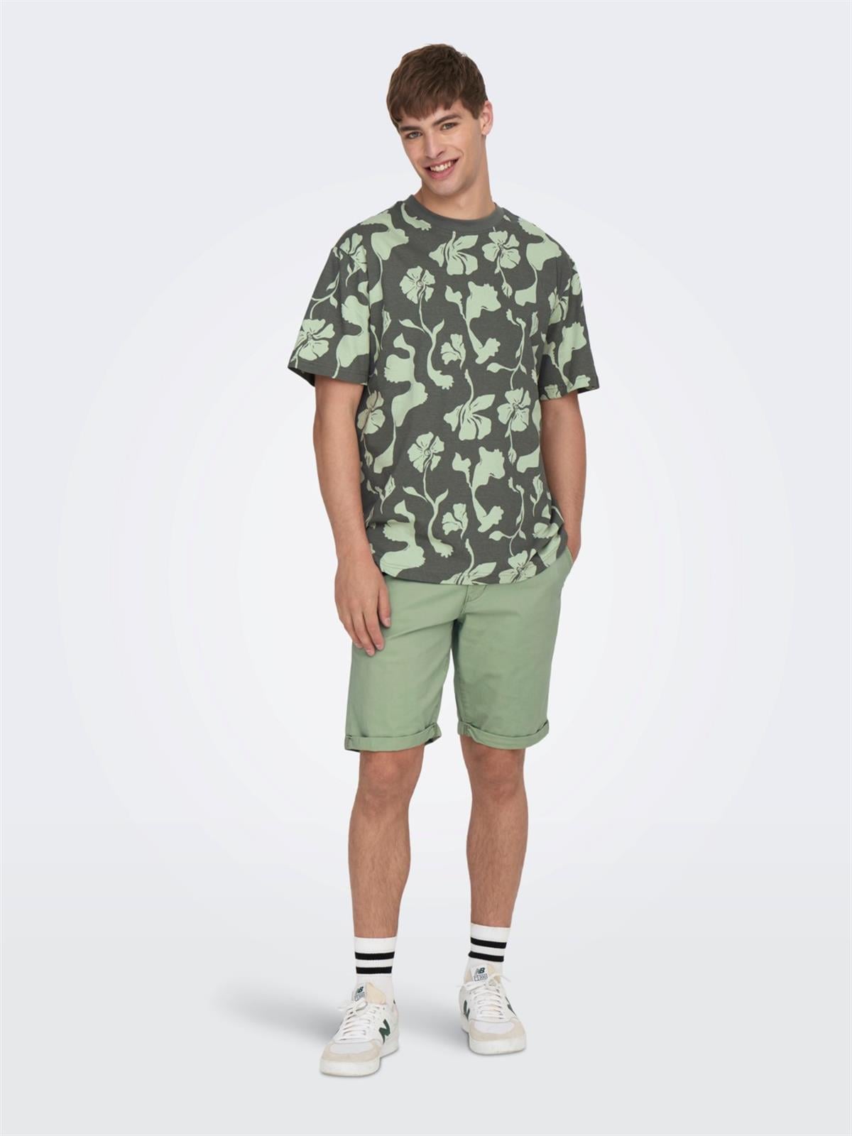 Only & Sons Erkek Chino Şort ONSPETER REG TWILL 4481 SHORTS 22024481 - Only & Sons - 22024481