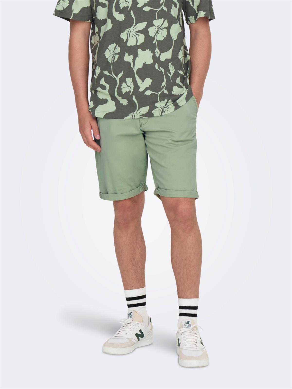Only & Sons Erkek Chino Şort ONSPETER REG TWILL 4481 SHORTS 22024481 - Only & Sons - 22024481