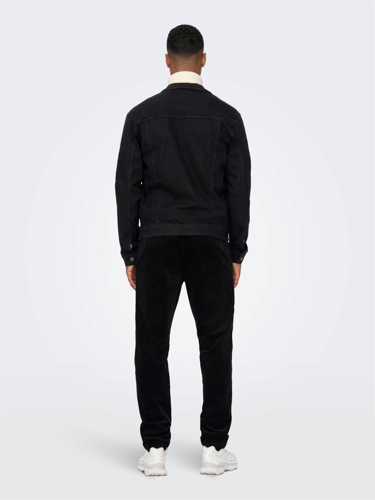 Only & Sons Erkek Denim Kot Ceket ONSCOIN BLACK 4332 JACKET 22024332 - Only & Sons - 22024332