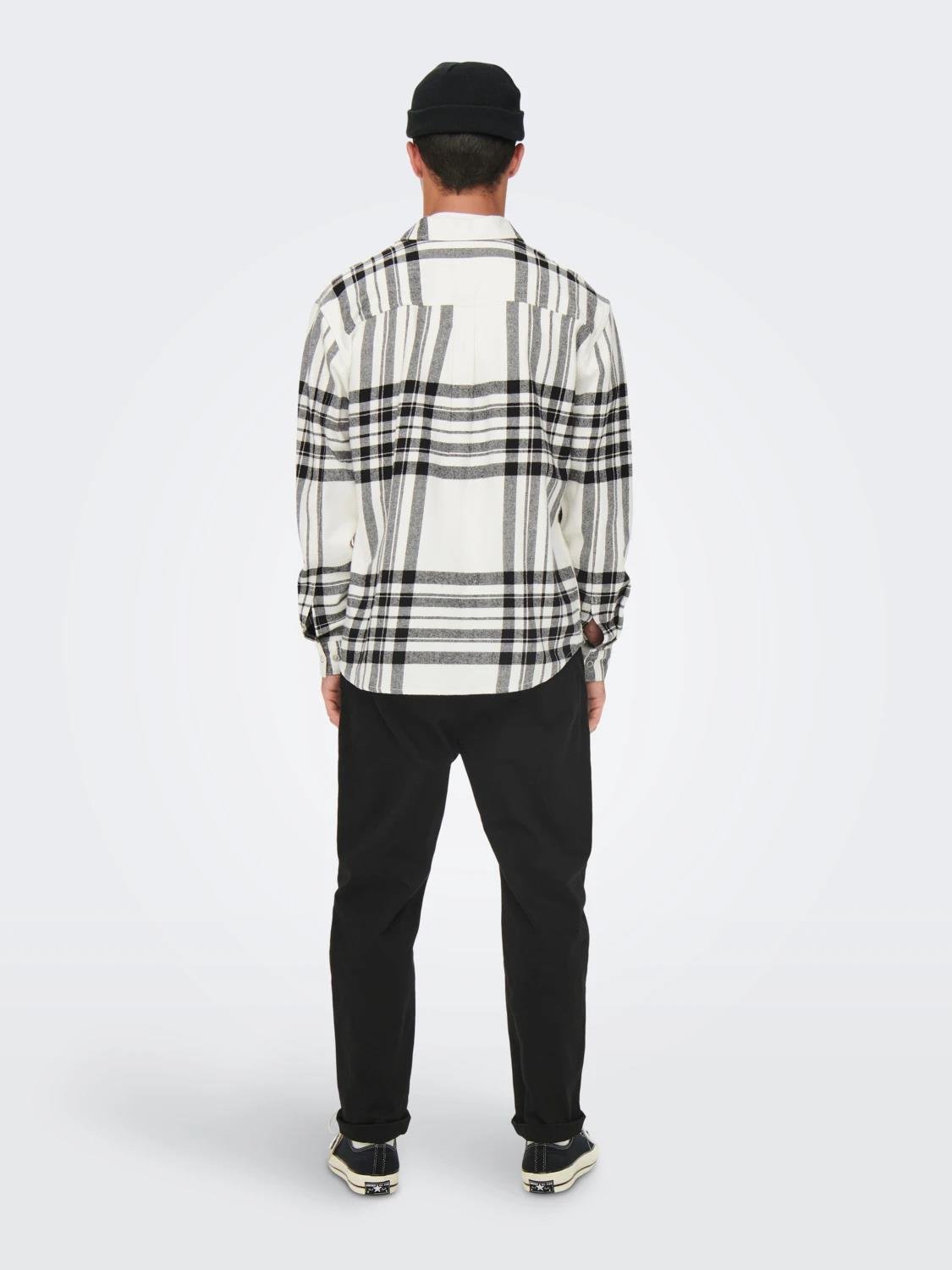 Only & Sons Erkek Ekoseli Rahat Kesim Gömlek - 22022991 - Only & Sons - 22022991