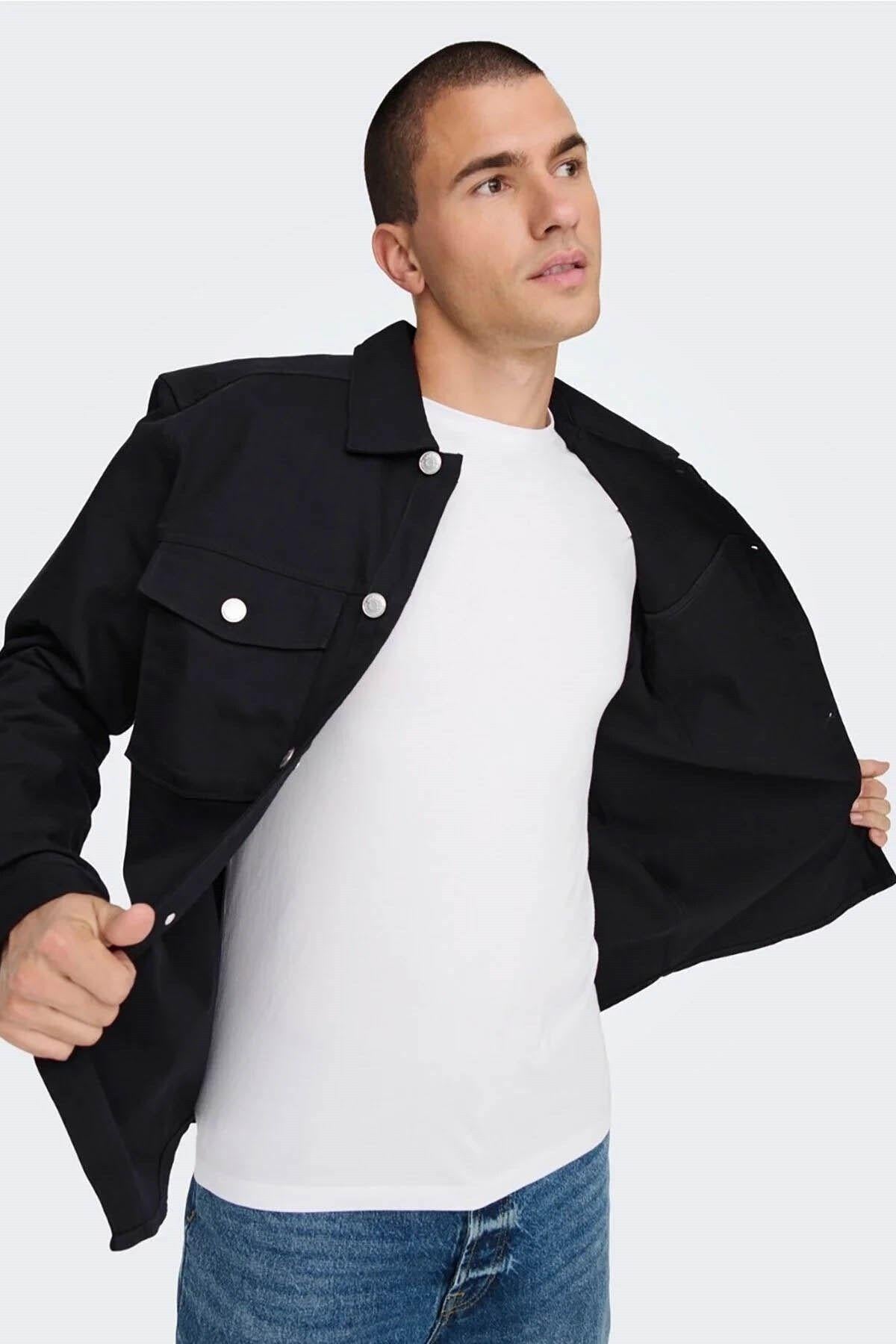 Only & Sons Erkek Gömlek ONSTRON OVR TWILL LS SHIRT 22024161 - Only & Sons - 22024161