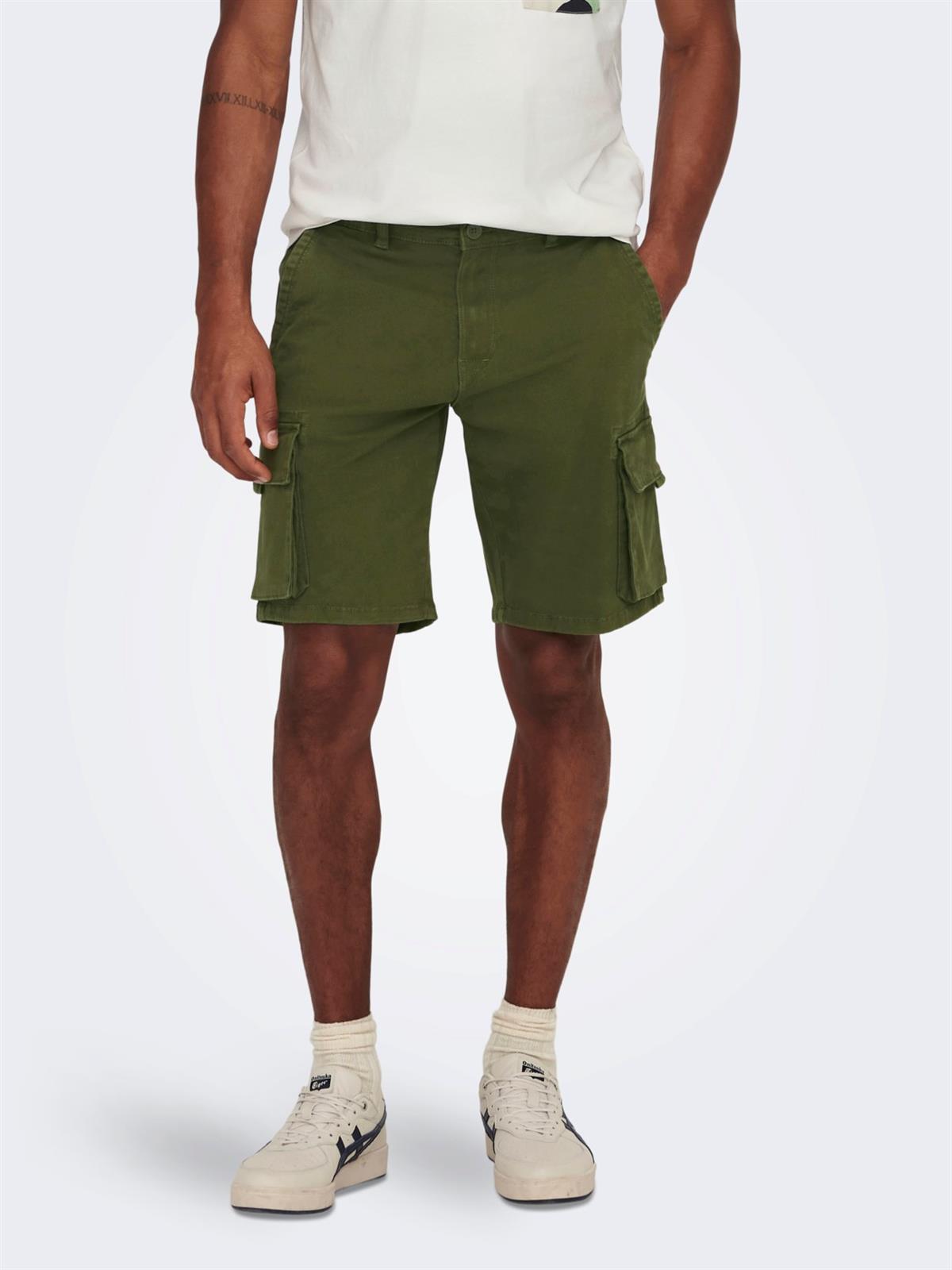 Only & Sons Erkek Kargo Cepli Şort Cargo Shorts- 22024564 - Only & Sons - 22024564