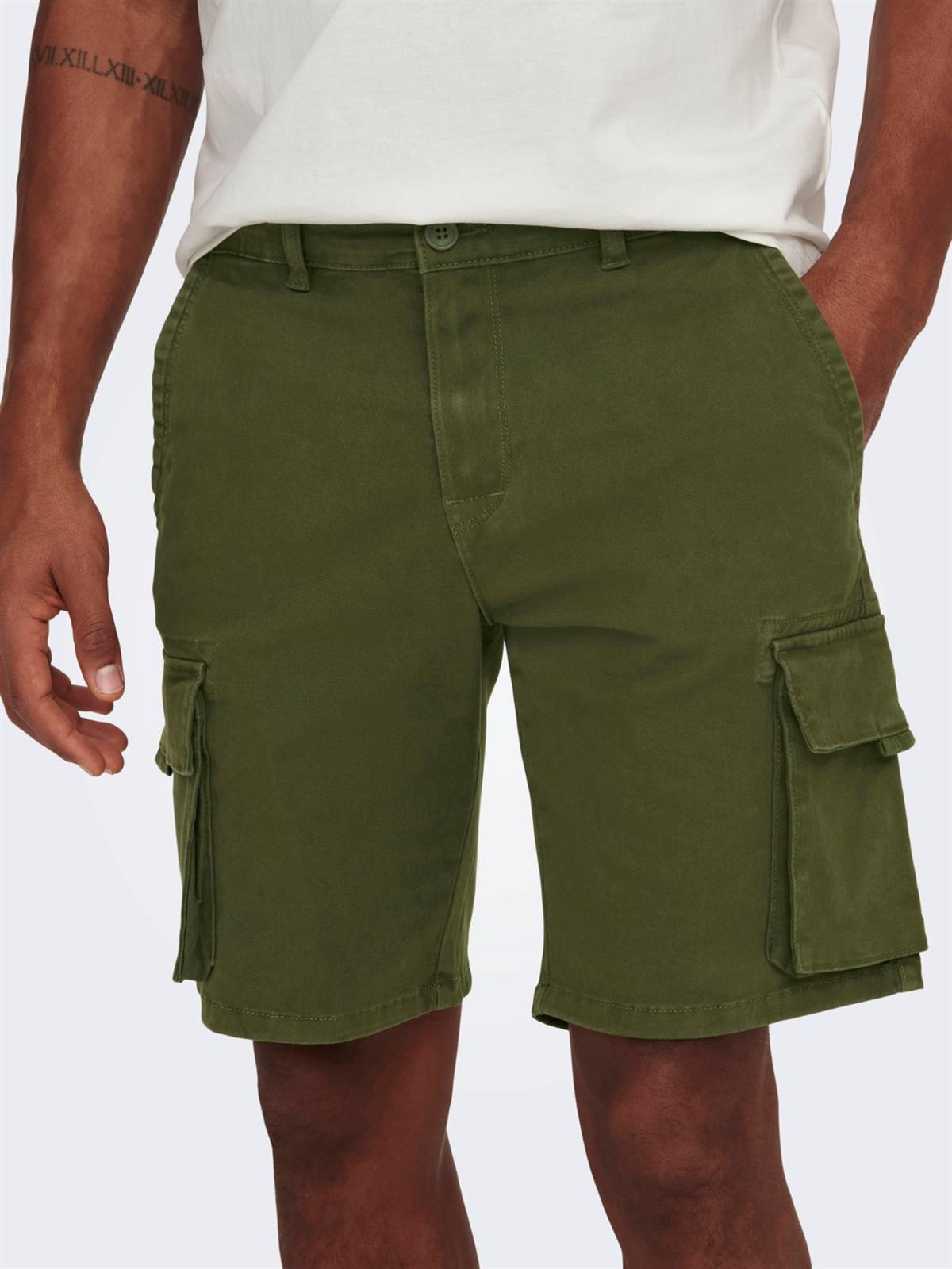 Only & Sons Erkek Kargo Cepli Şort Cargo Shorts- 22024564 - Only & Sons - 22024564