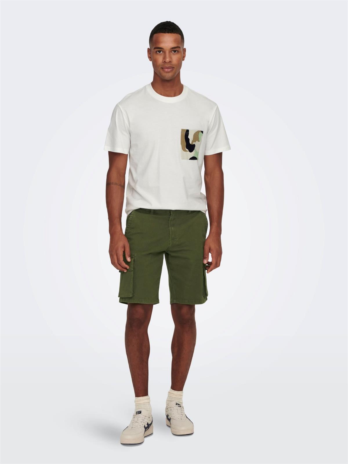 Only & Sons Erkek Kargo Cepli Şort Cargo Shorts- 22024564 - Only & Sons - 22024564