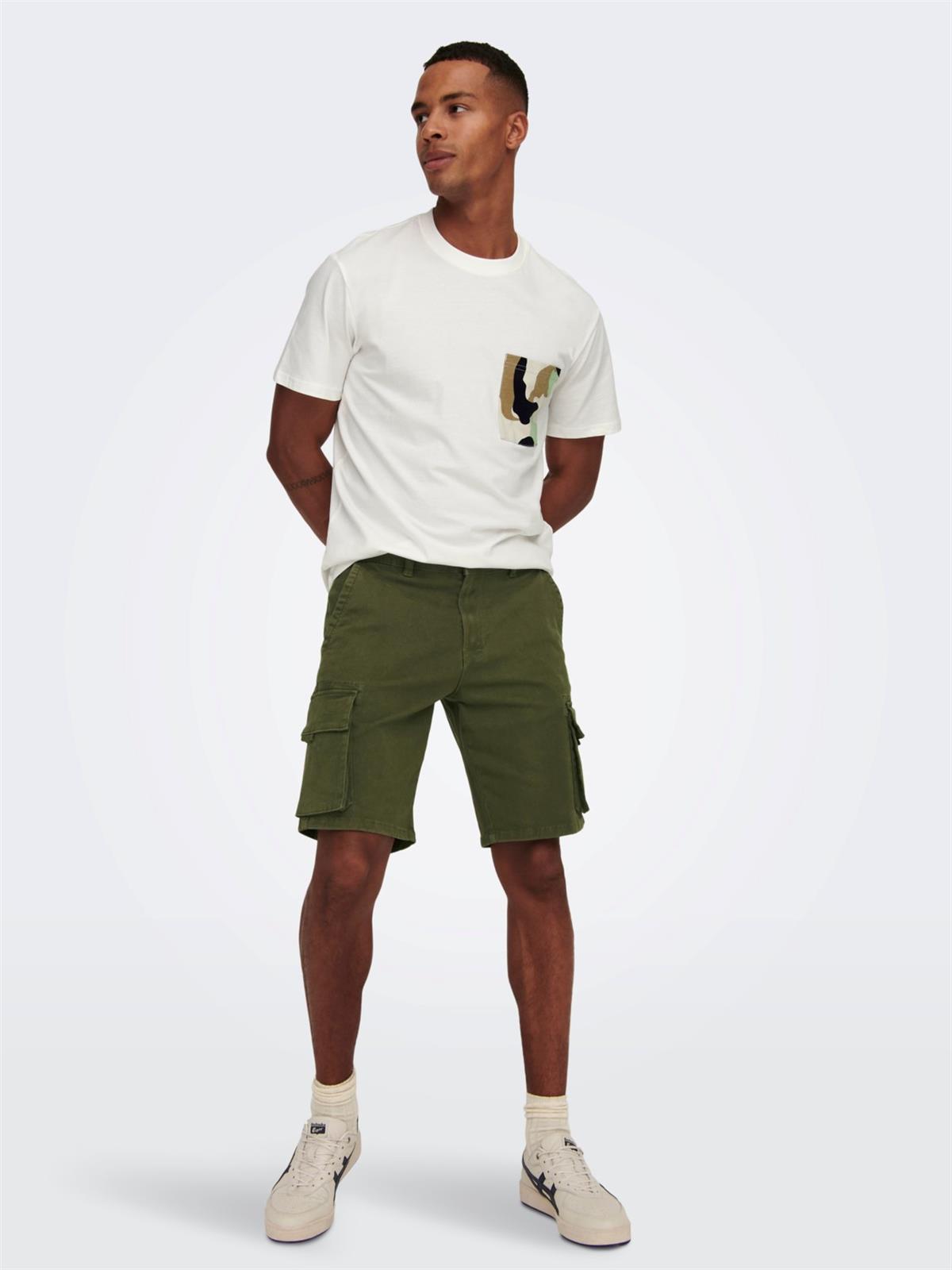 Only & Sons Erkek Kargo Cepli Şort Cargo Shorts- 22024564 - Only & Sons - 22024564