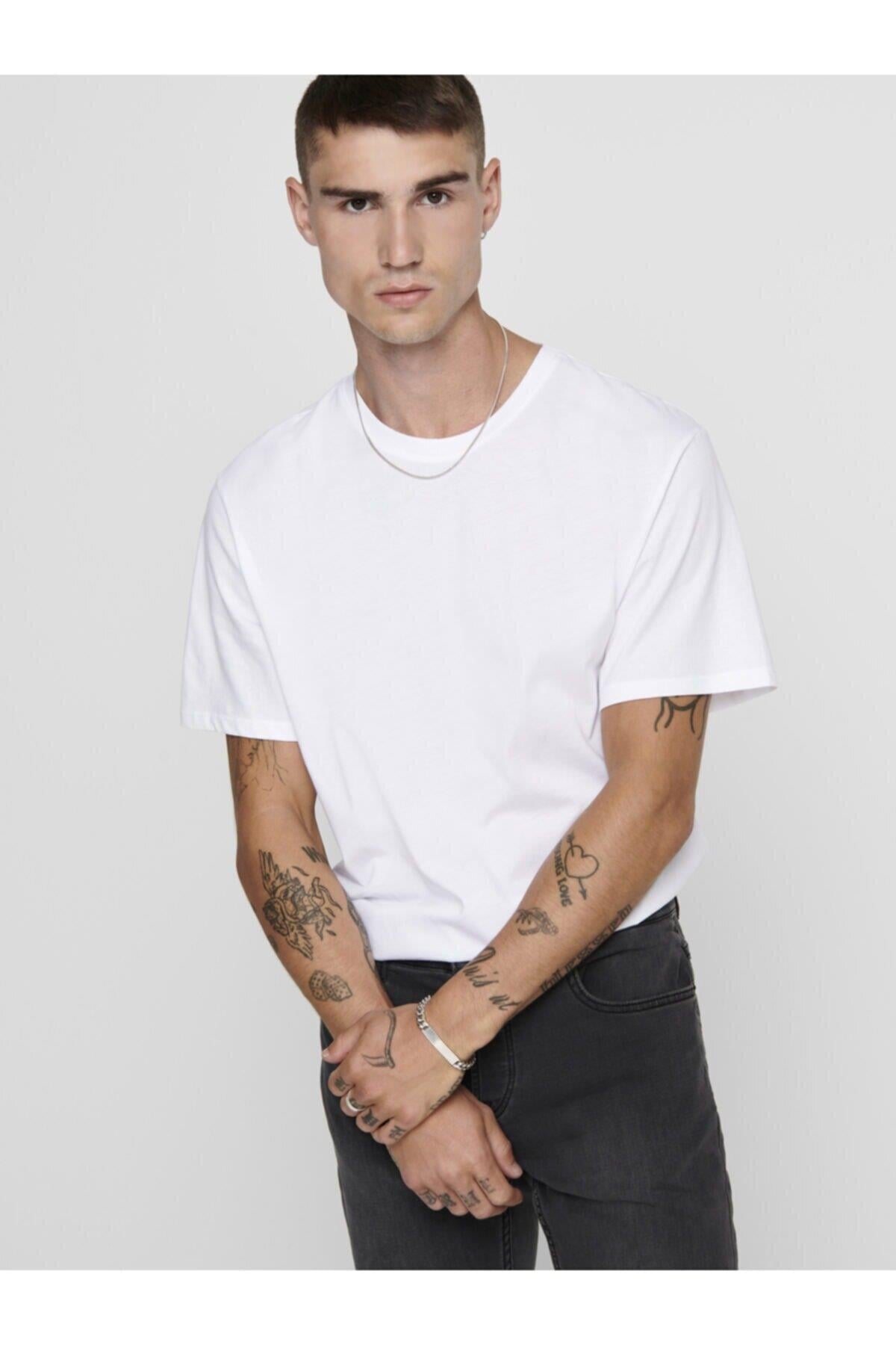 Only & Sons Erkek Kısa Kollu Regular Fit T-shirt 22002973 - Only & Sons - 22002973