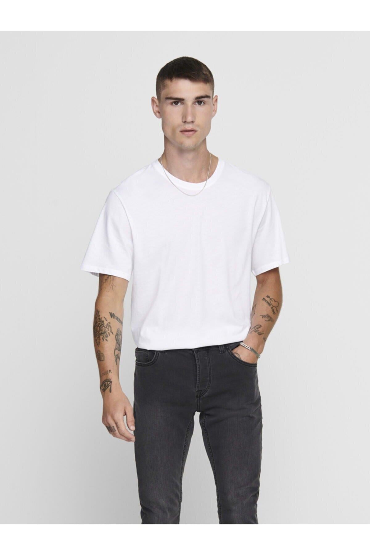 Only & Sons Erkek Kısa Kollu Regular Fit T-shirt 22002973 - Only & Sons - 22002973