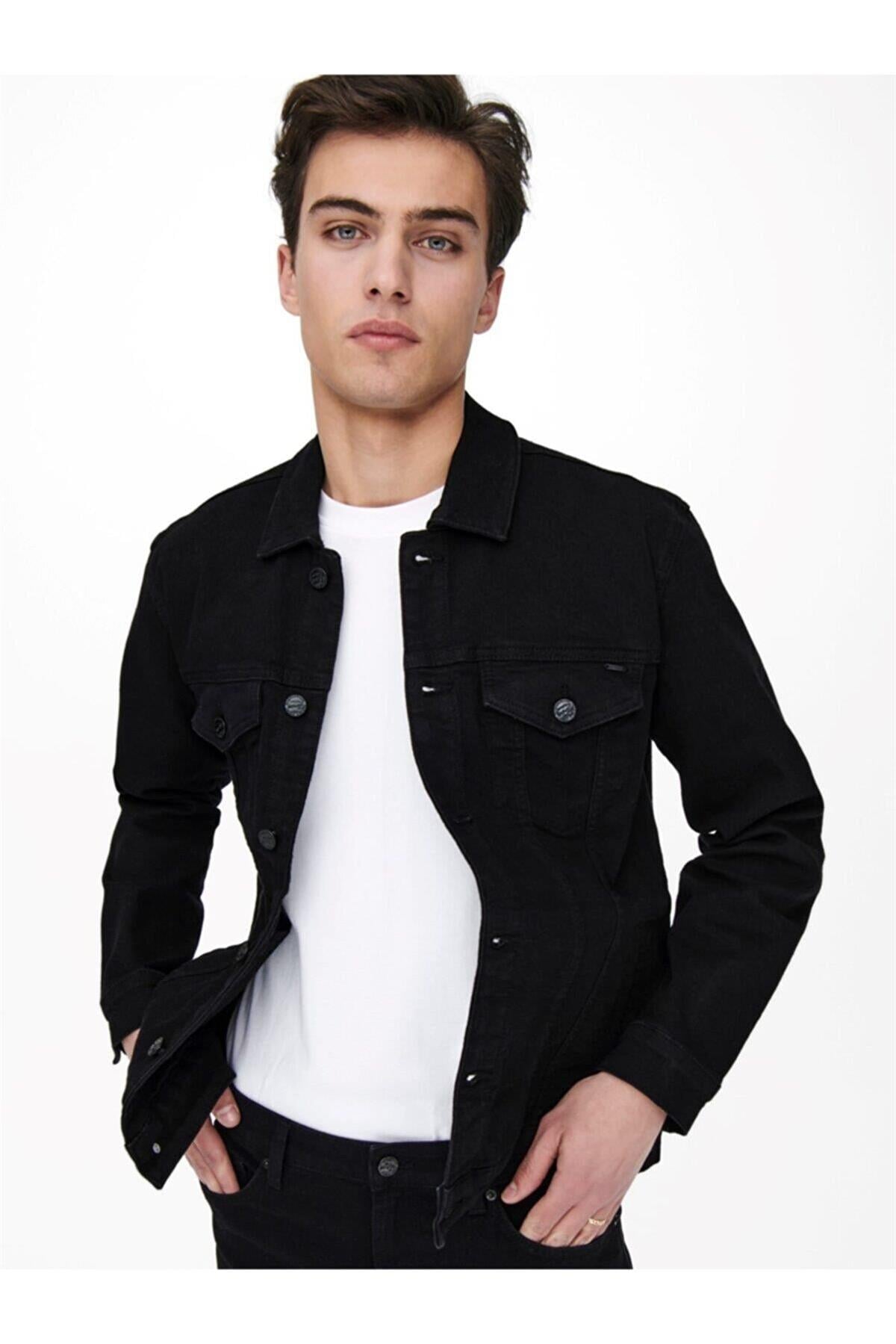 Only & Sons Erkek Kot Ceket Onscoin Trucker 22021480 - Only & Sons - 22021480