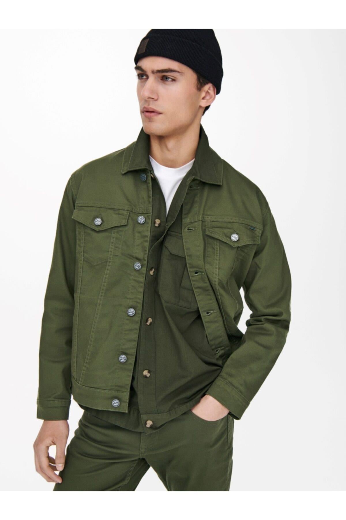 Only & Sons Erkek Kot Ceket Onscoin Trucker 22021480 - Only & Sons - 22021480