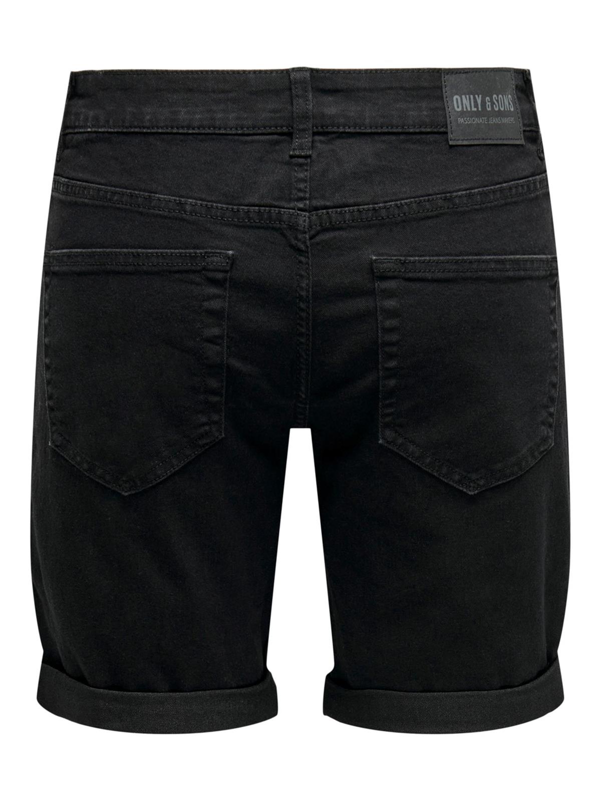 Only & Sons Erkek Kot Şort ONSPLY BLACK 4328 SHORTS-22024328 - Only & Sons - 22024328