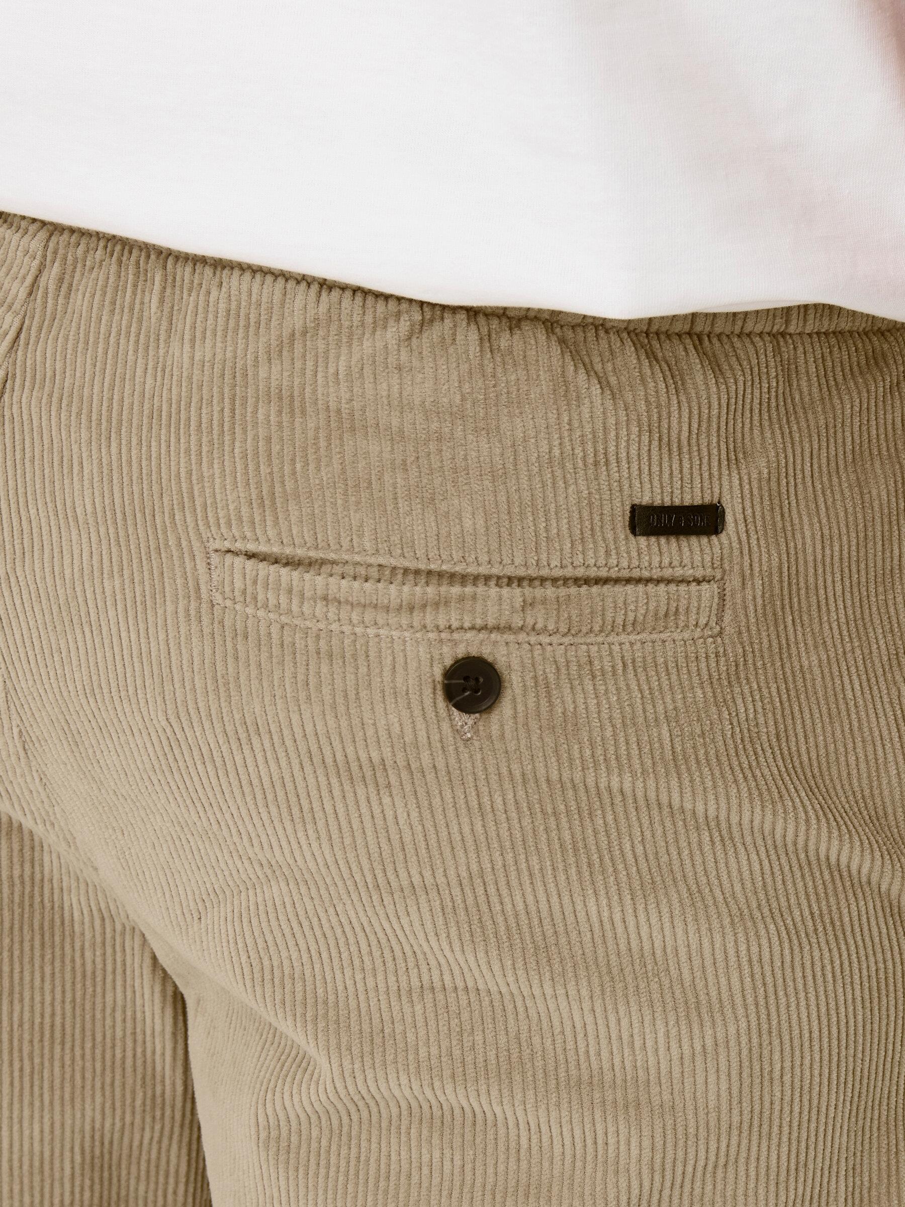 Only & Sons Erkek Lastikli Bel Kadife Pantolon - 22029790 - Only & Sons - 22029790