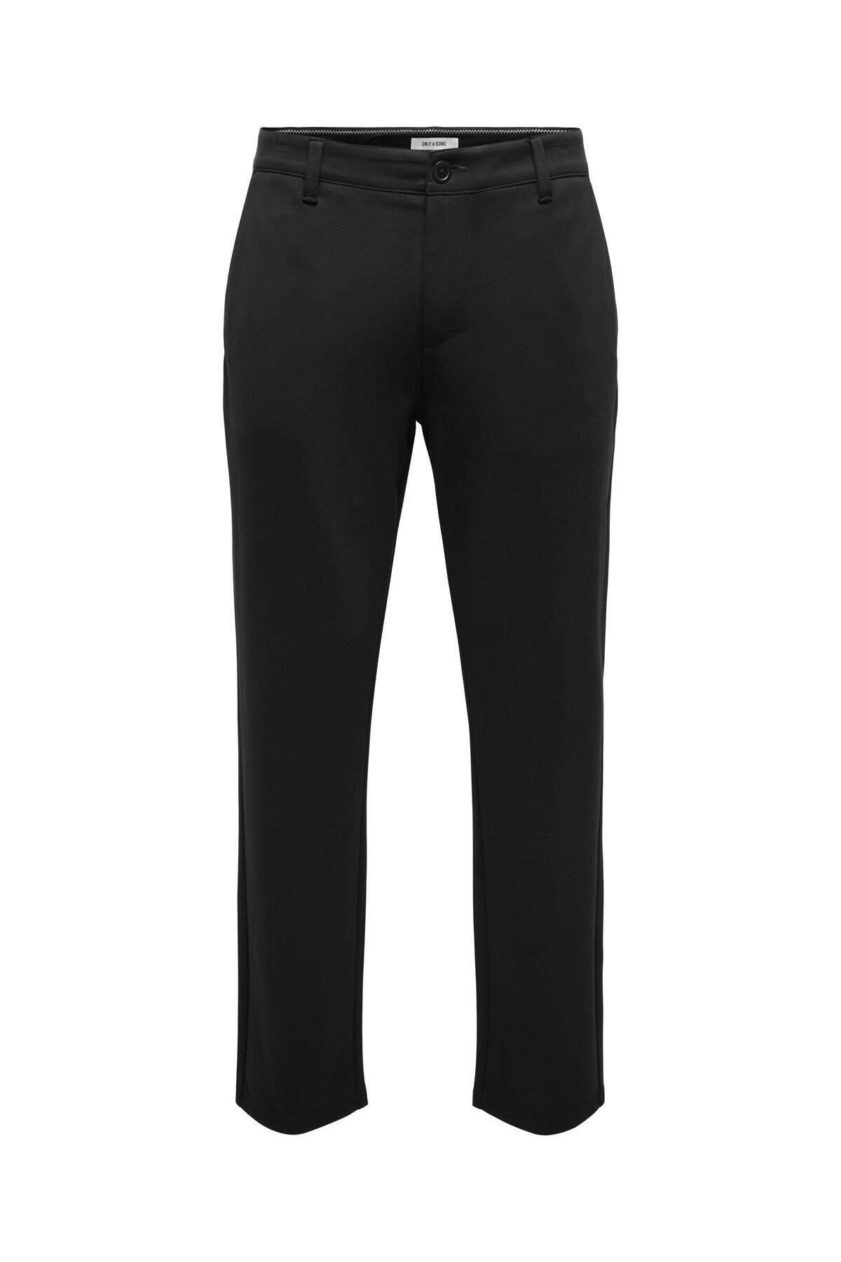 Only & Sons Erkek Normal Bel Siyah Pantolon - 22037907 - Only & Sons - 22037907