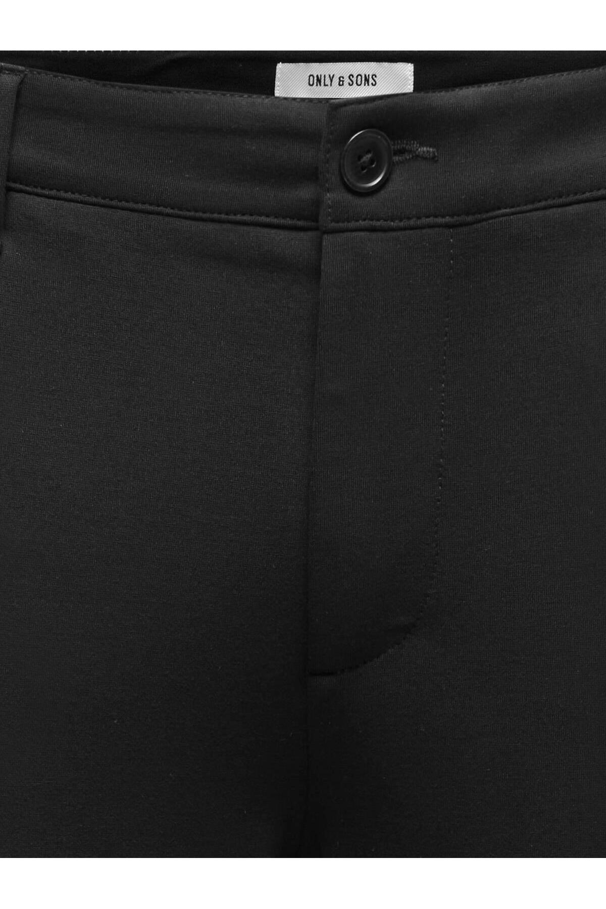 Only & Sons Erkek Normal Bel Siyah Pantolon - 22037907 - Only & Sons - 22037907