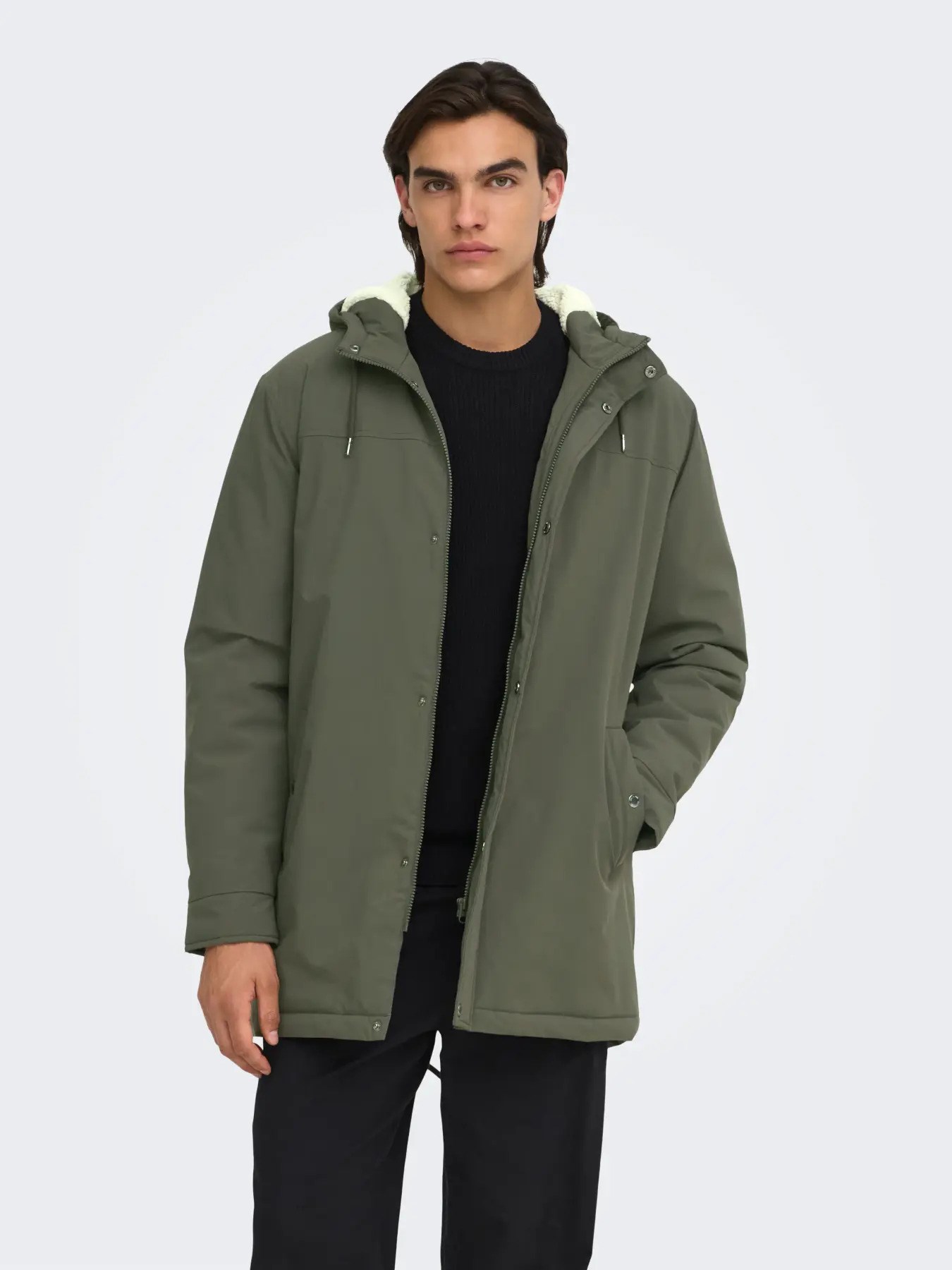 Only & Sons Erkek Onsalexander Haki Uzun Mont - 22025690  - Only & Sons - 22025690 - H