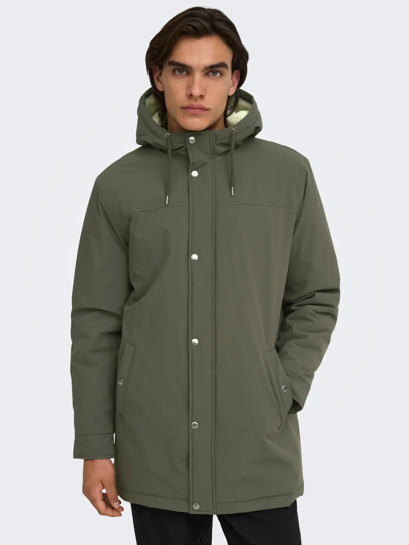Only & Sons Erkek Onsalexander Haki Uzun Mont - 22025690  - Only & Sons - 22025690 - H