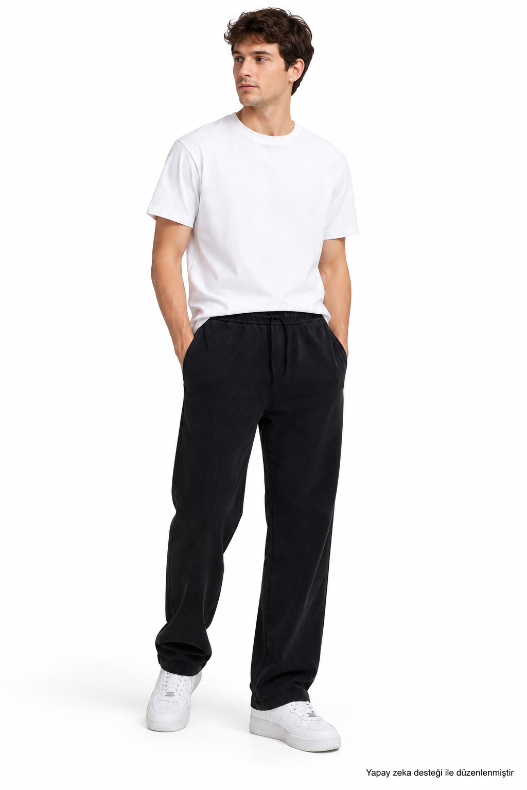 ONLY & SONS Erkek  ONSFADE LOOSE CORDUROY 0658 PANTS VD Siyah Pantolon - 5040177 - Only & Sons - 5040177