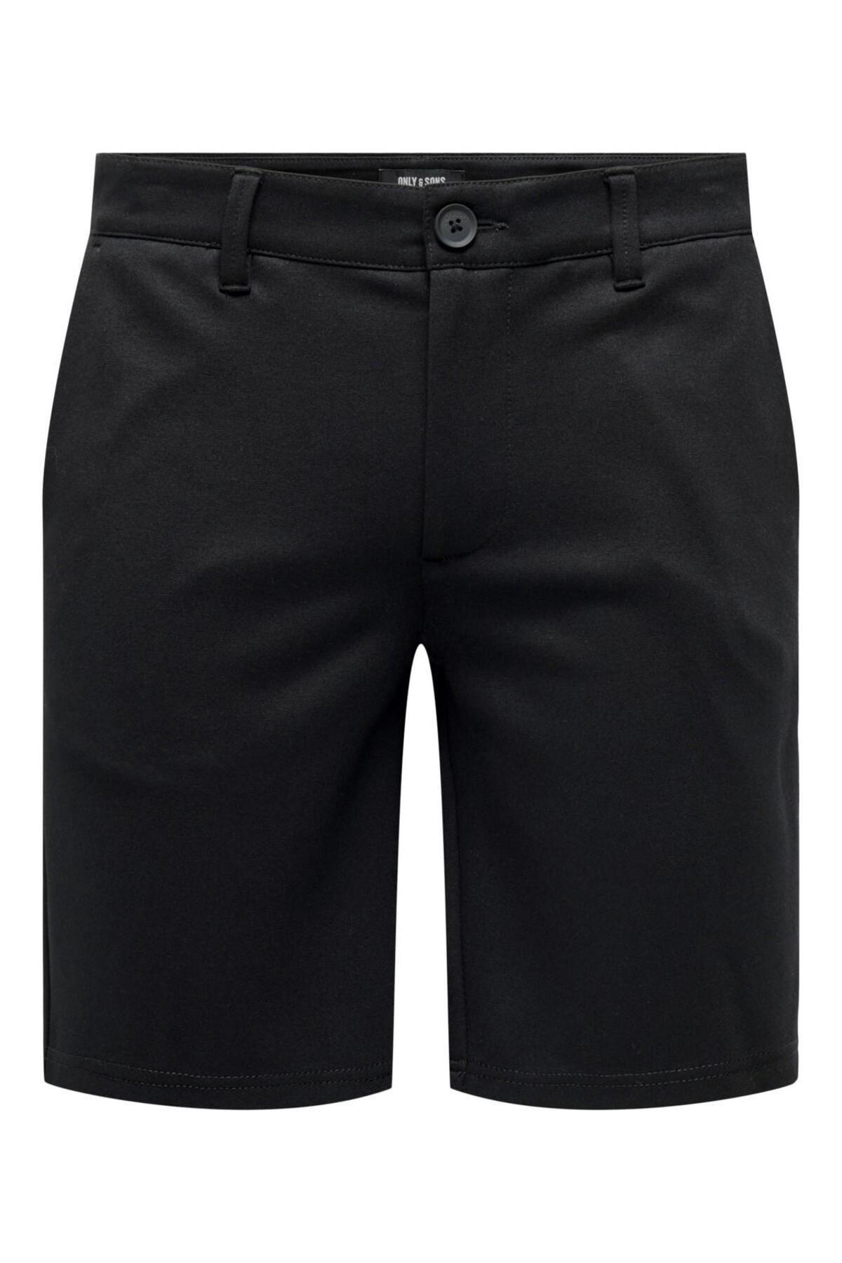 Only & Sons Erkek Onsmark Düğmeli Günlük Düz Şort - 22018667 - Only & Sons - muk-22018667