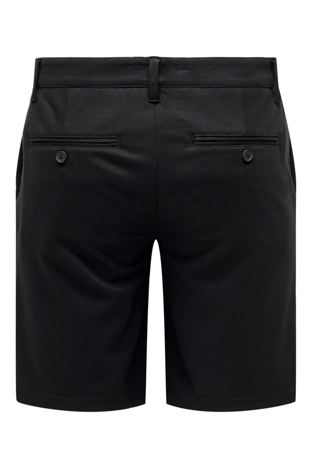 Only & Sons Erkek Onsmark Düğmeli Günlük Düz Şort - 22018667 - Only & Sons - muk-22018667