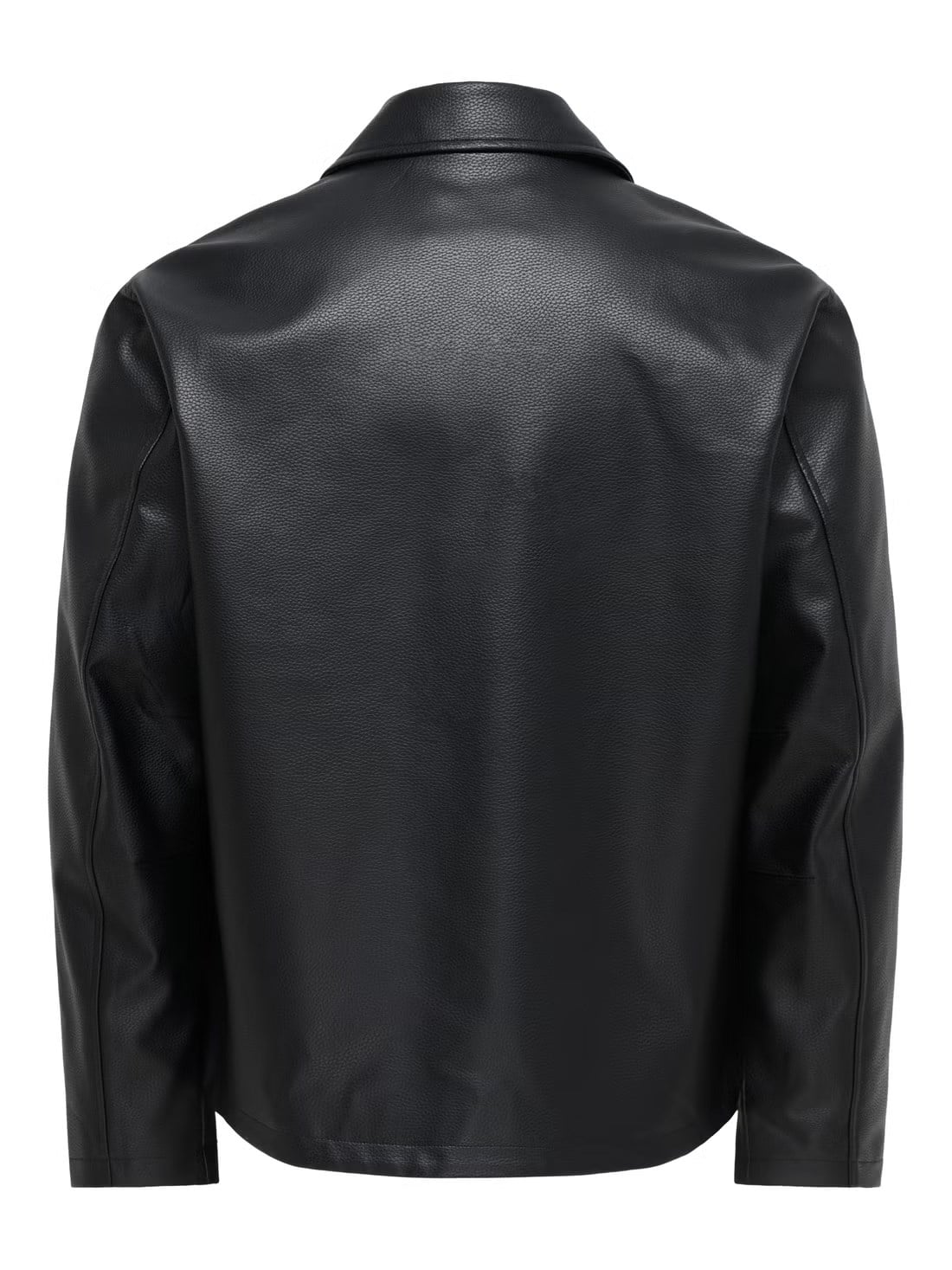 Only & Sons Erkek Onsrem Siyah Deri Ceket - 22038683   - Only & Sons - 22038683