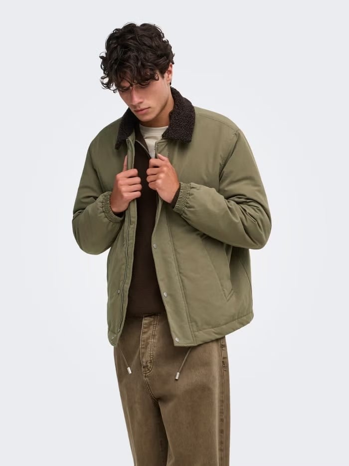 Only & Sons Erkek Onsreming Haki Ceket - 22038856  - Only & Sons - 22038856