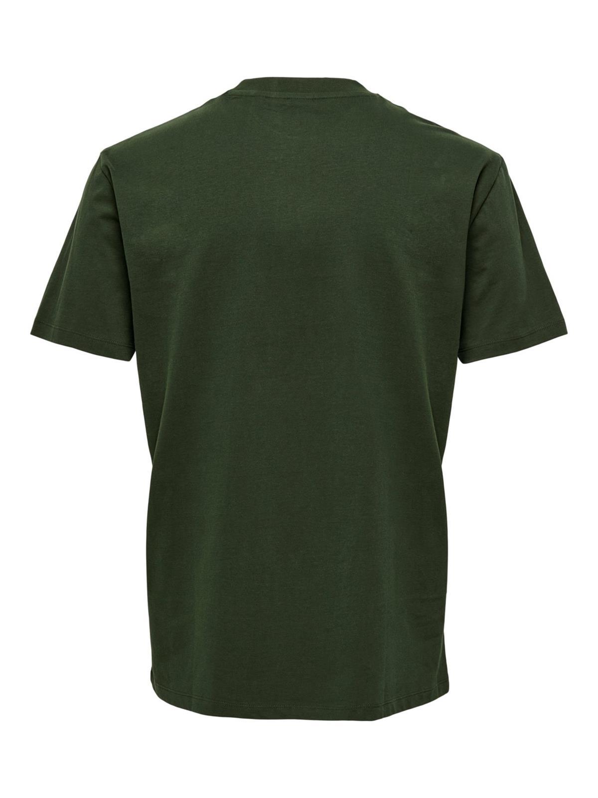 Only & Sons Erkek Pamuklu T-shirt Onsharold Retro Future  -  22024789 - Only & Sons - 22024789