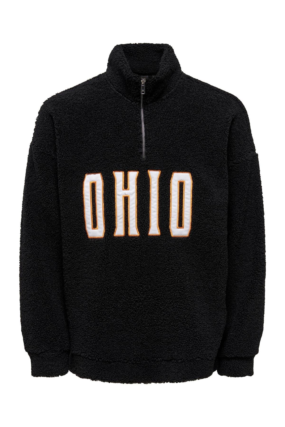 Only & Sons Erkek Peluş Sweatshirt Teddy Sweat 22022518 - Only & Sons - 22022518