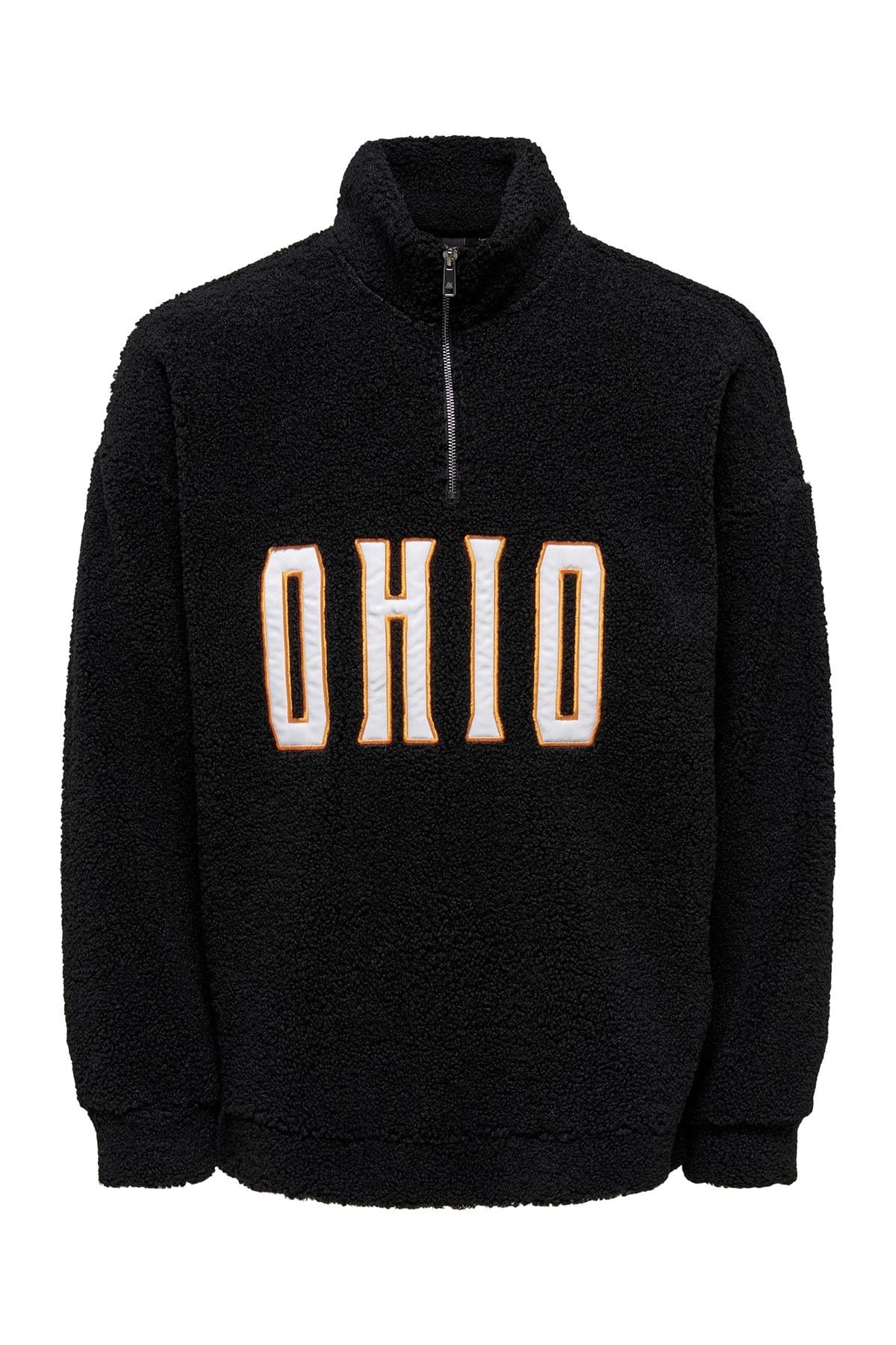 Only & Sons Erkek Peluş Sweatshirt Teddy Sweat 22022518 - Only & Sons - 22022518