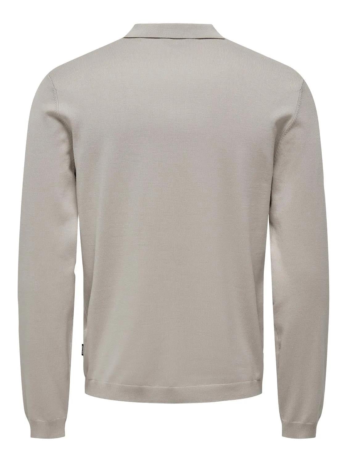 Only & Sons Erkek Polo Yaka Uzun Kollu Triko T-shirt - 22021184 - Only & Sons - 22021184