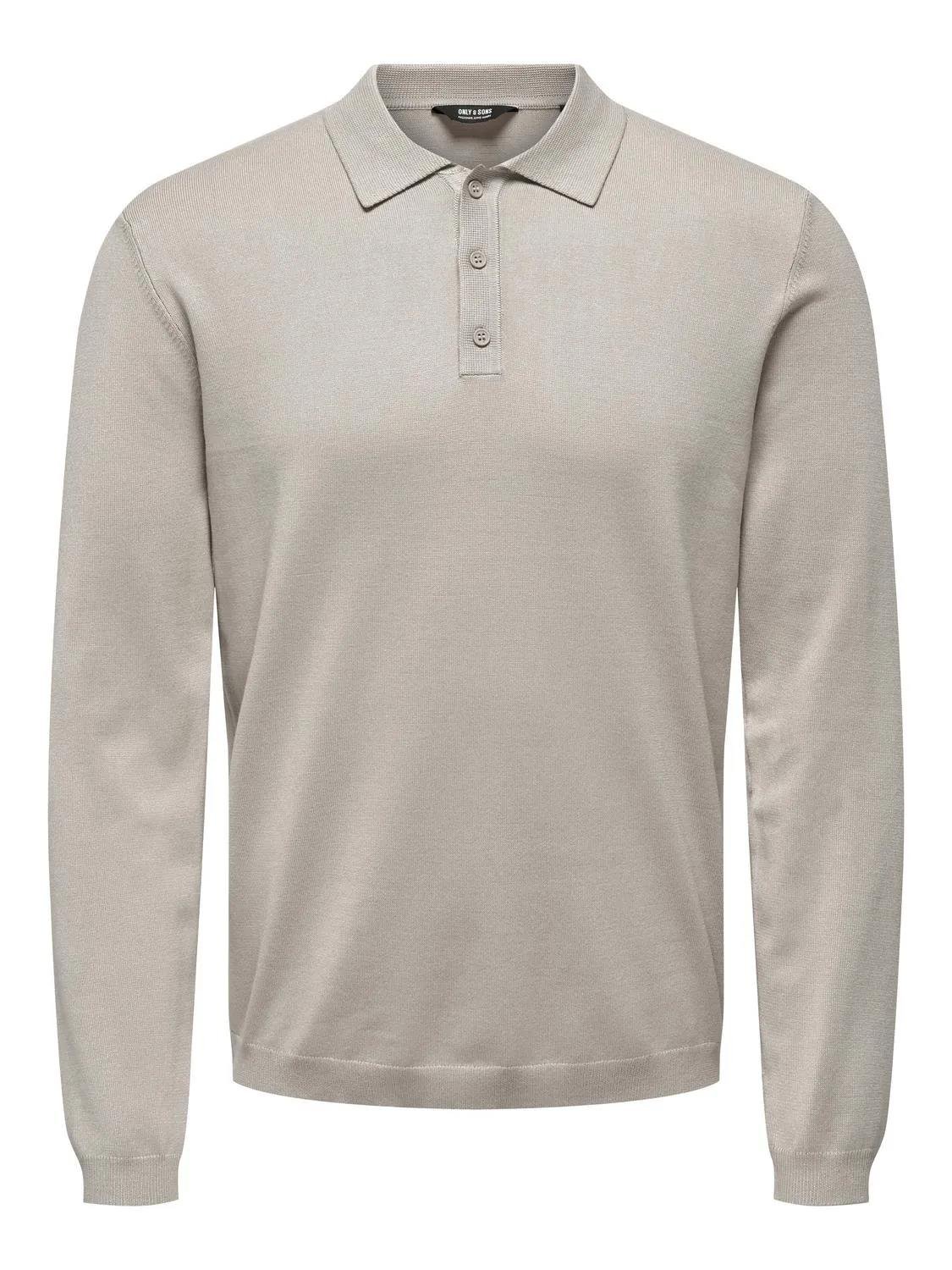 Only & Sons Erkek Polo Yaka Uzun Kollu Triko T-shirt - 22021184 - Only & Sons - 22021184