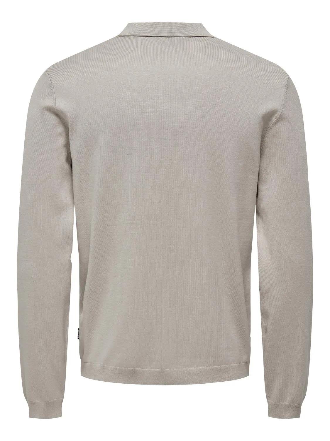 Only & Sons Erkek Polo Yaka Uzun Kollu Triko T-shirt - 22021184 - Only & Sons - 22021184