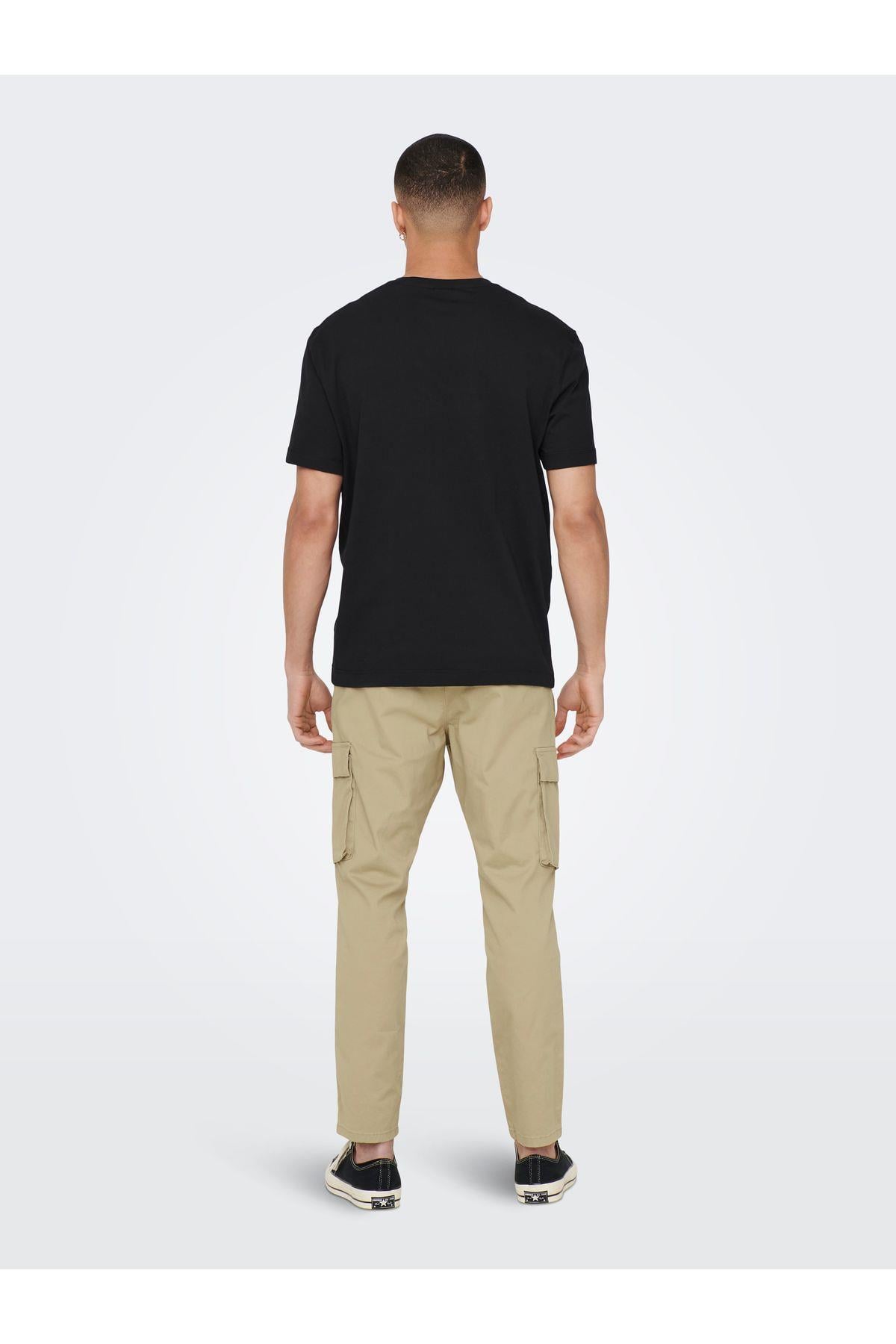 Only & Sons Erkek Regular Fit %100 Pamuk Basic T-Shirt - 22025208 - Only & Sons - 22025208