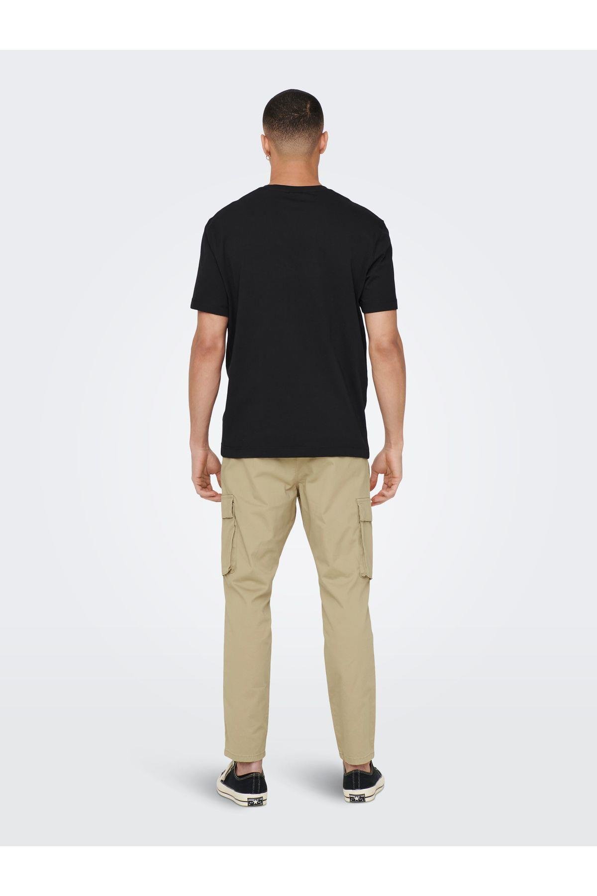 Only & Sons Erkek Regular Fit %100 Pamuk Basic T-Shirt - 22025208 - Only & Sons - 22025208